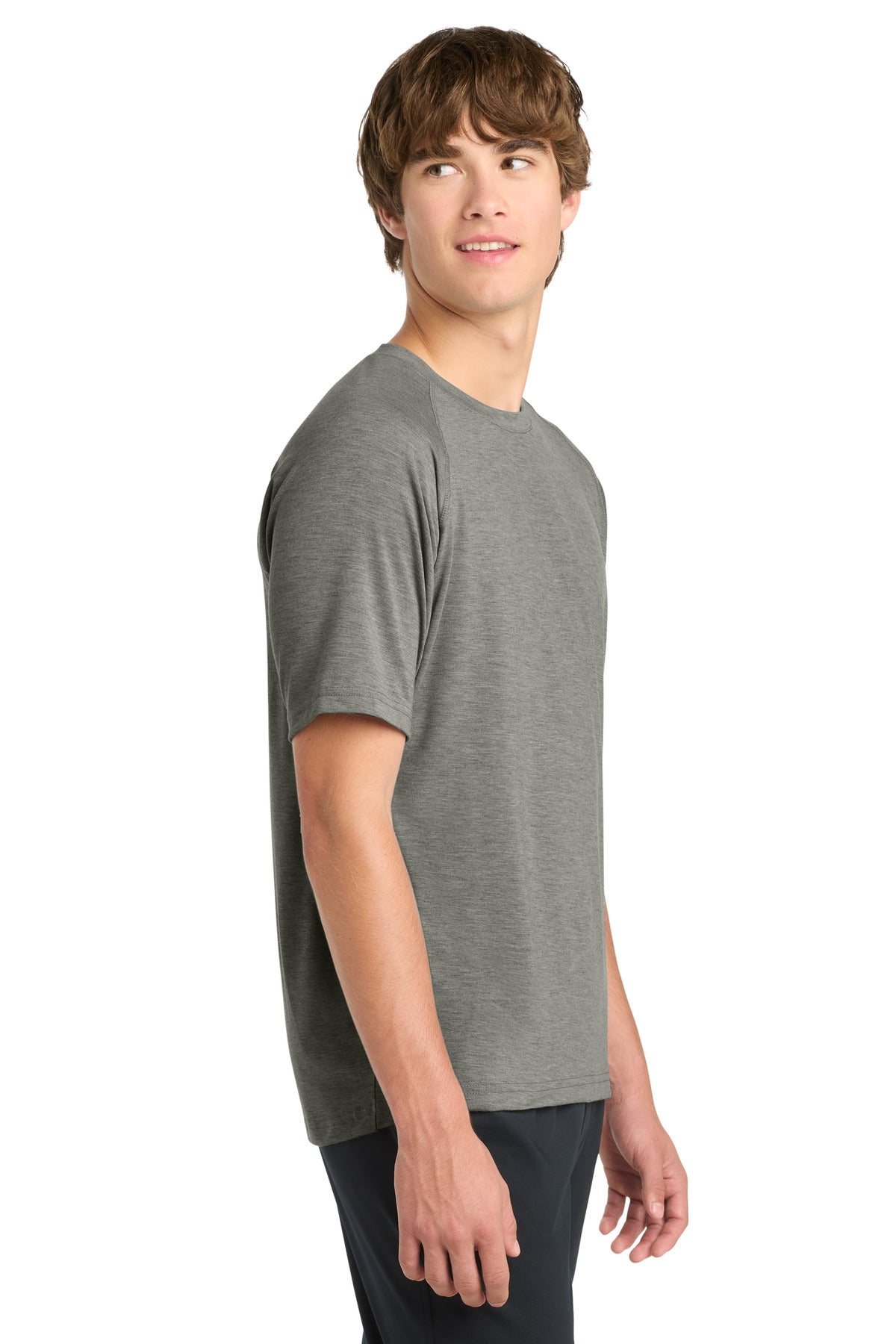 Heather Grey Sport-Tek Ultimate Performance Crew. ST700
