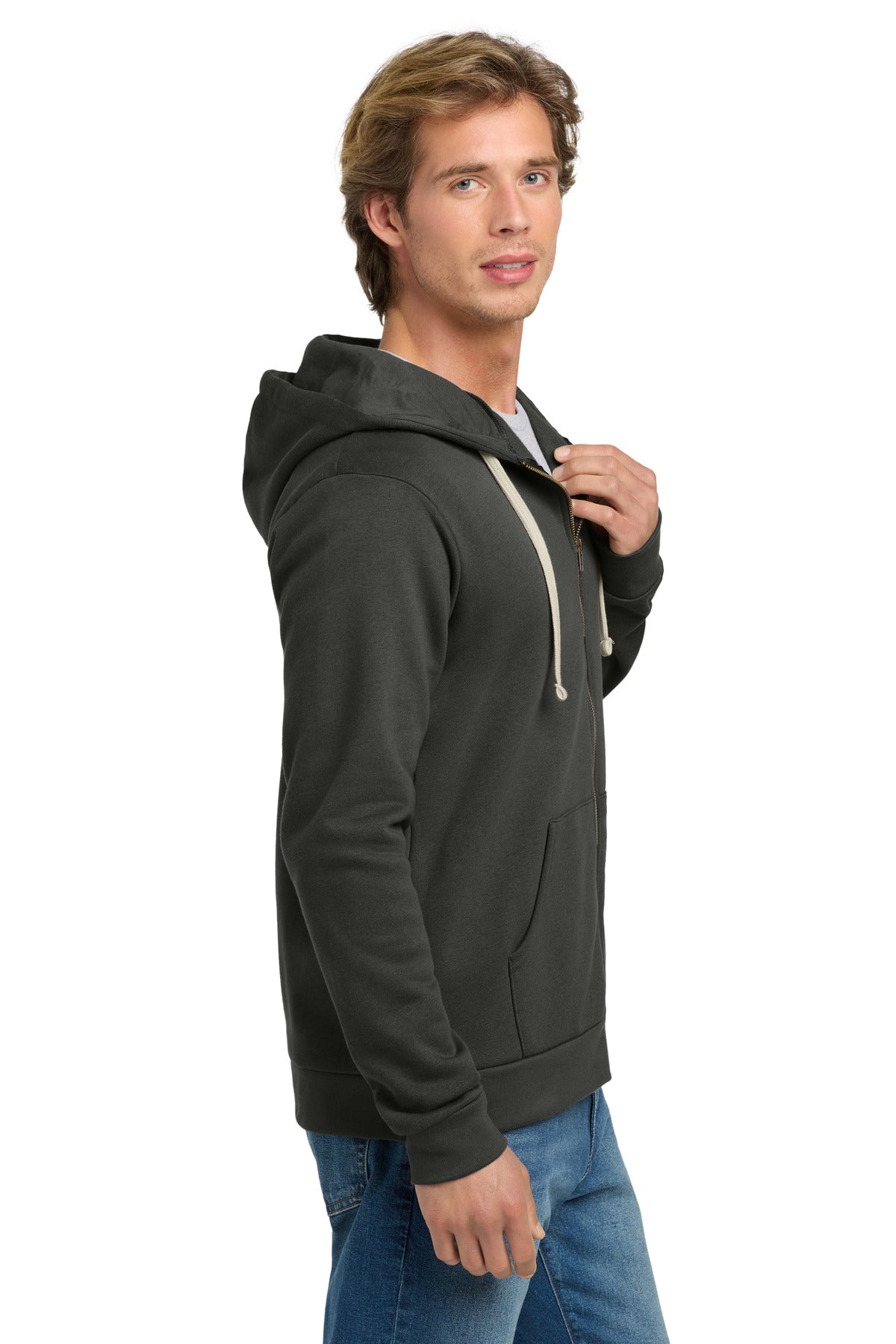 HeavyMetal Next Level Apparel Adult Santa Barbara Zip Hoodie. NL9602