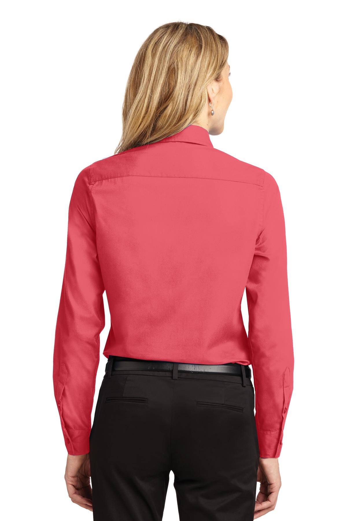 Hibiscus Port Authority Women's Long Sleeve Easy Care Shirt. L608