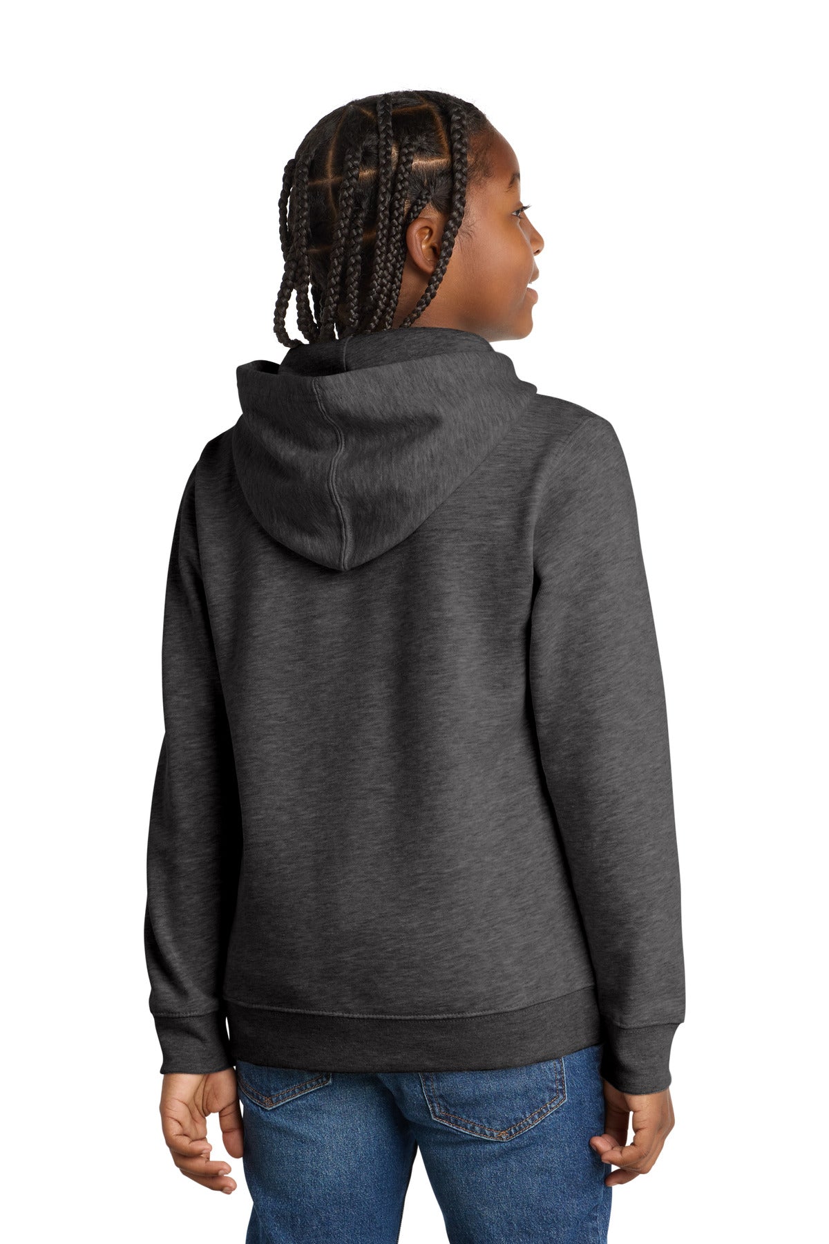 Hthrd Charcoal District Youth V.I.T. Fleece Hoodie DT6100Y