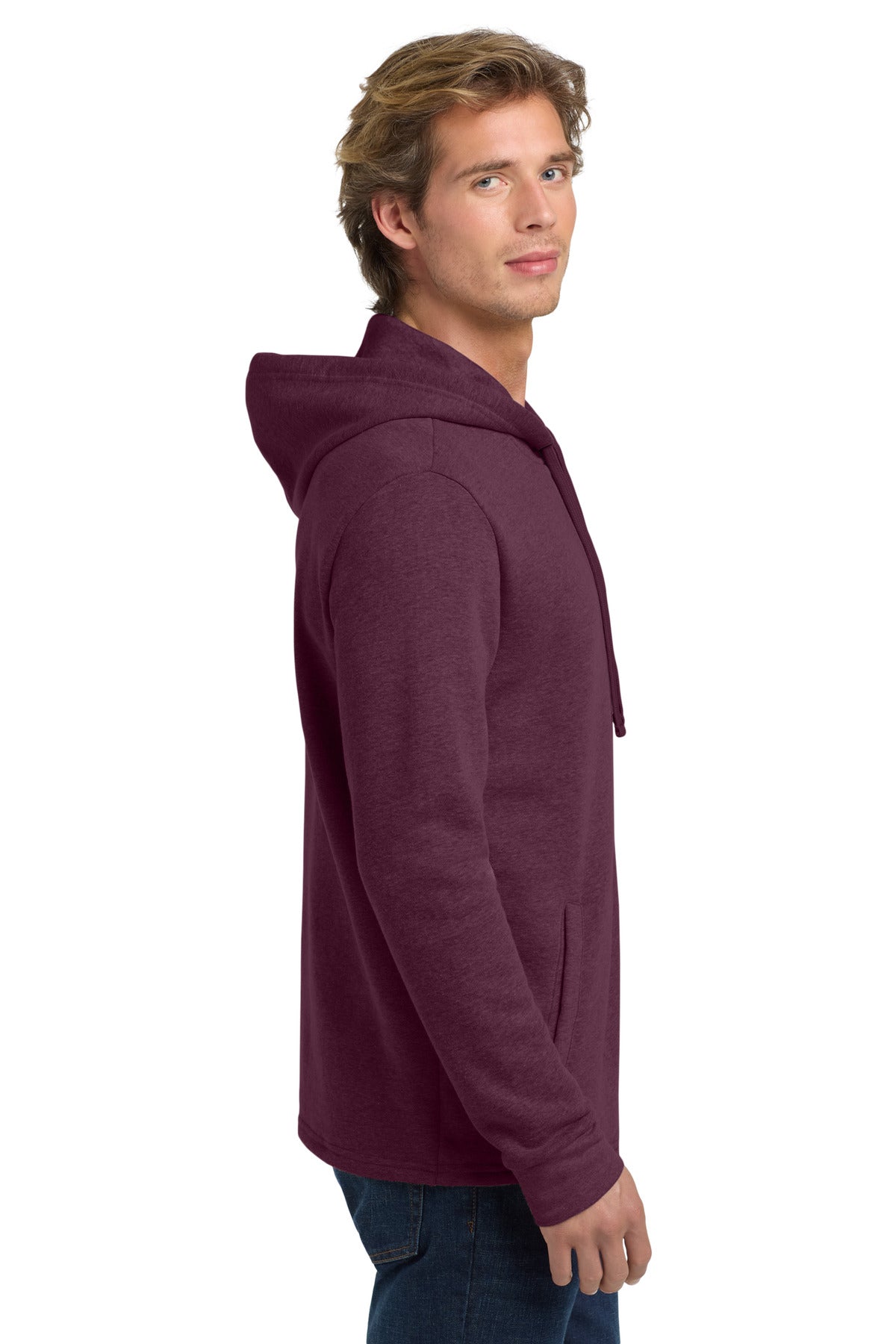HthrMaroon Next Level Apparel Adult Malibu Pullover Hoodie. NL9300