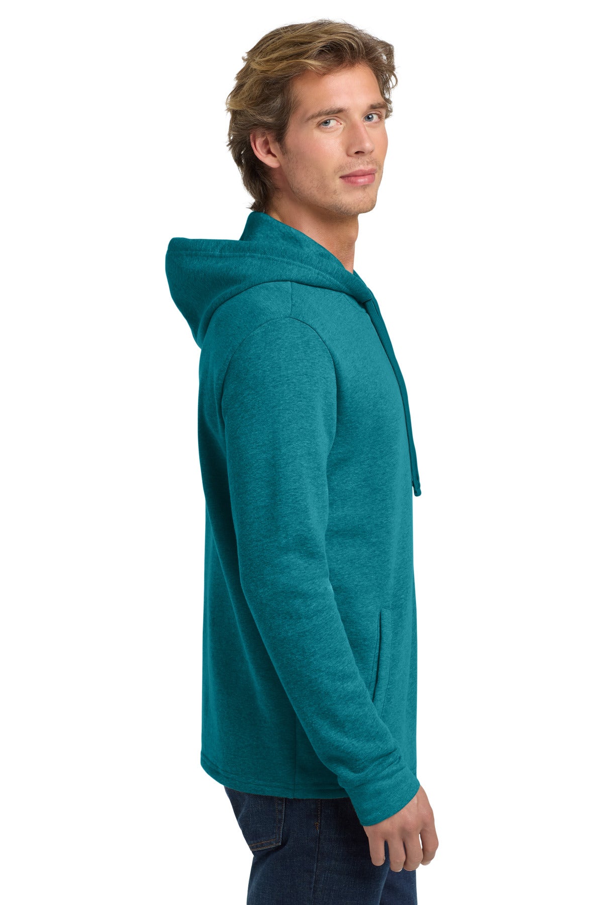 HthrTeal Next Level Apparel Adult Malibu Pullover Hoodie. NL9300
