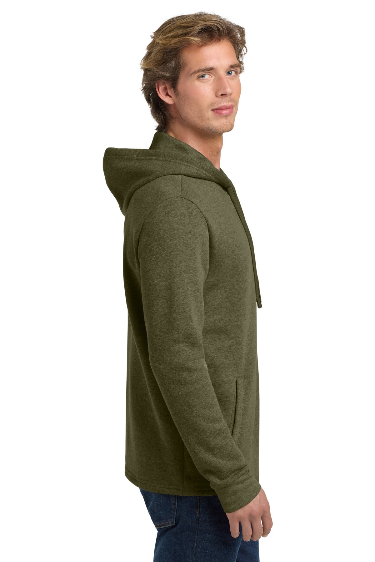 HtMltGrn Next Level Apparel Adult Malibu Pullover Hoodie. NL9300