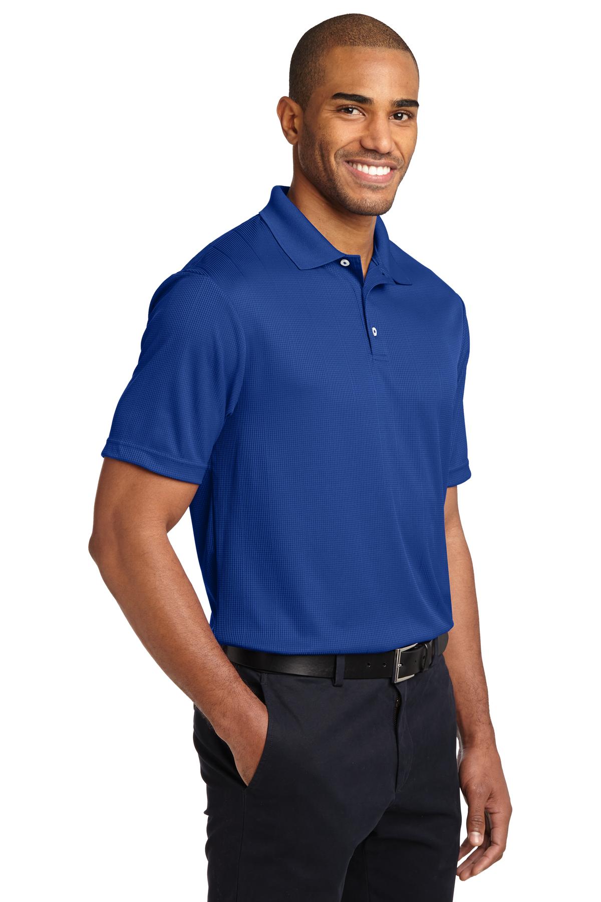 Hyper Blue Port Authority Performance Fine Jacquard Polo. K528