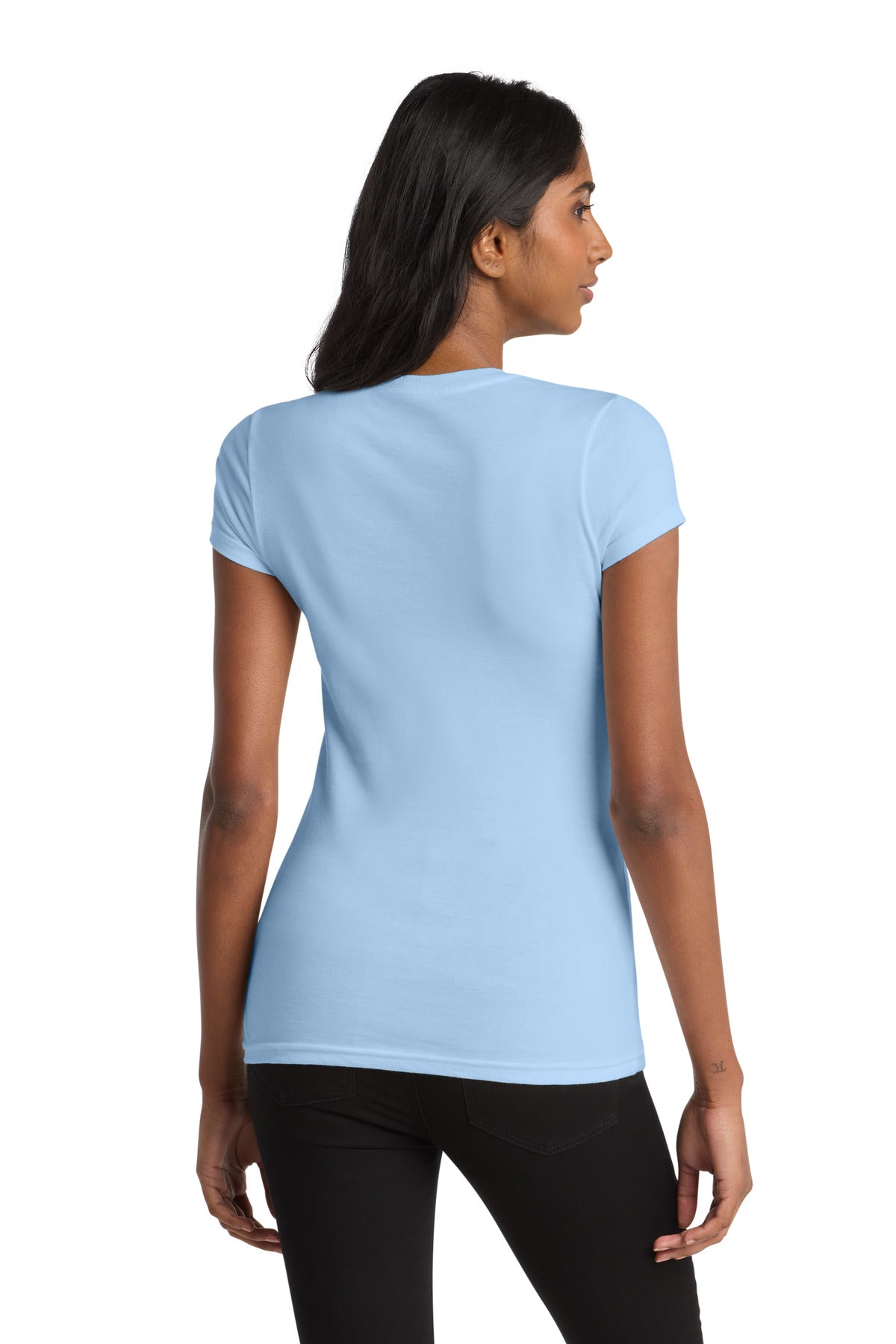 Ice Blue District Women's Fitted Very Important Tee . DT6001