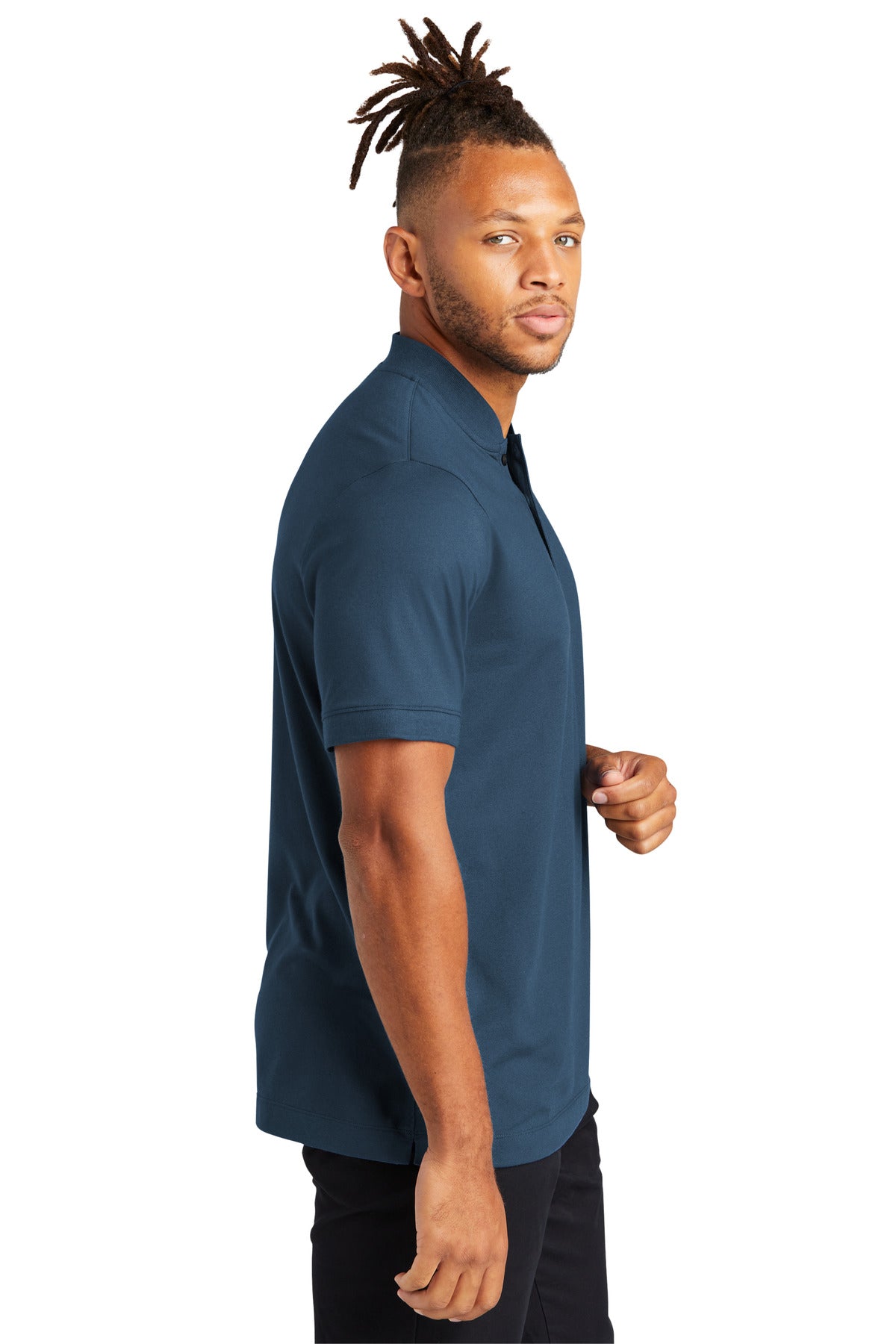 InsBlue Mercer+Mettle Stretch Pique Henley MM1008