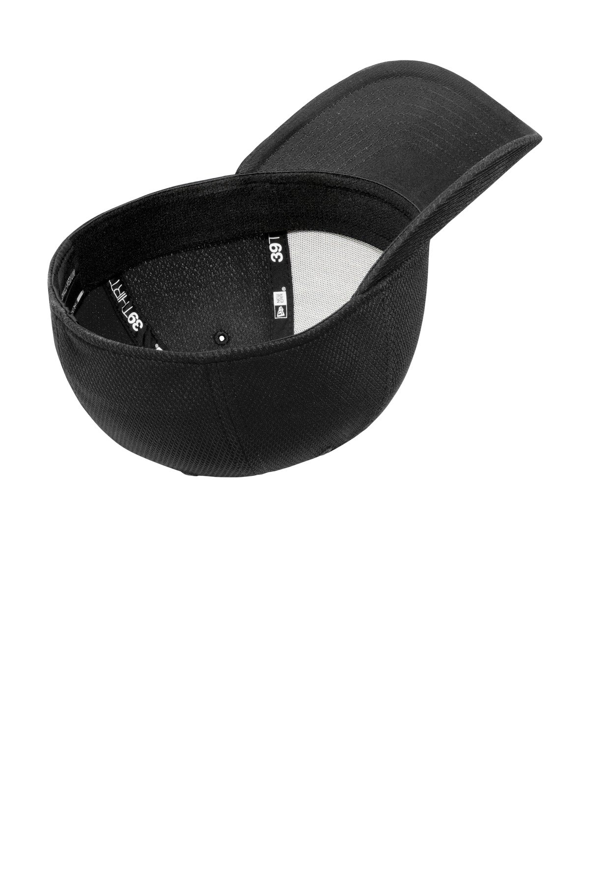 Inside View of Black New Era Diamond Era Stretch Cap. NE1121
