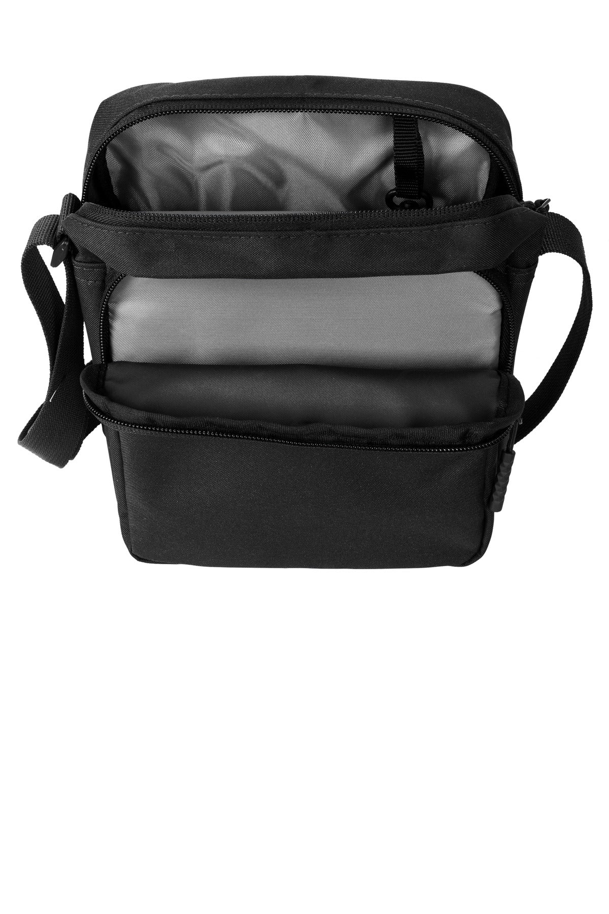 Inside View of Black Port Authority Upright Crossbody Bag BG918