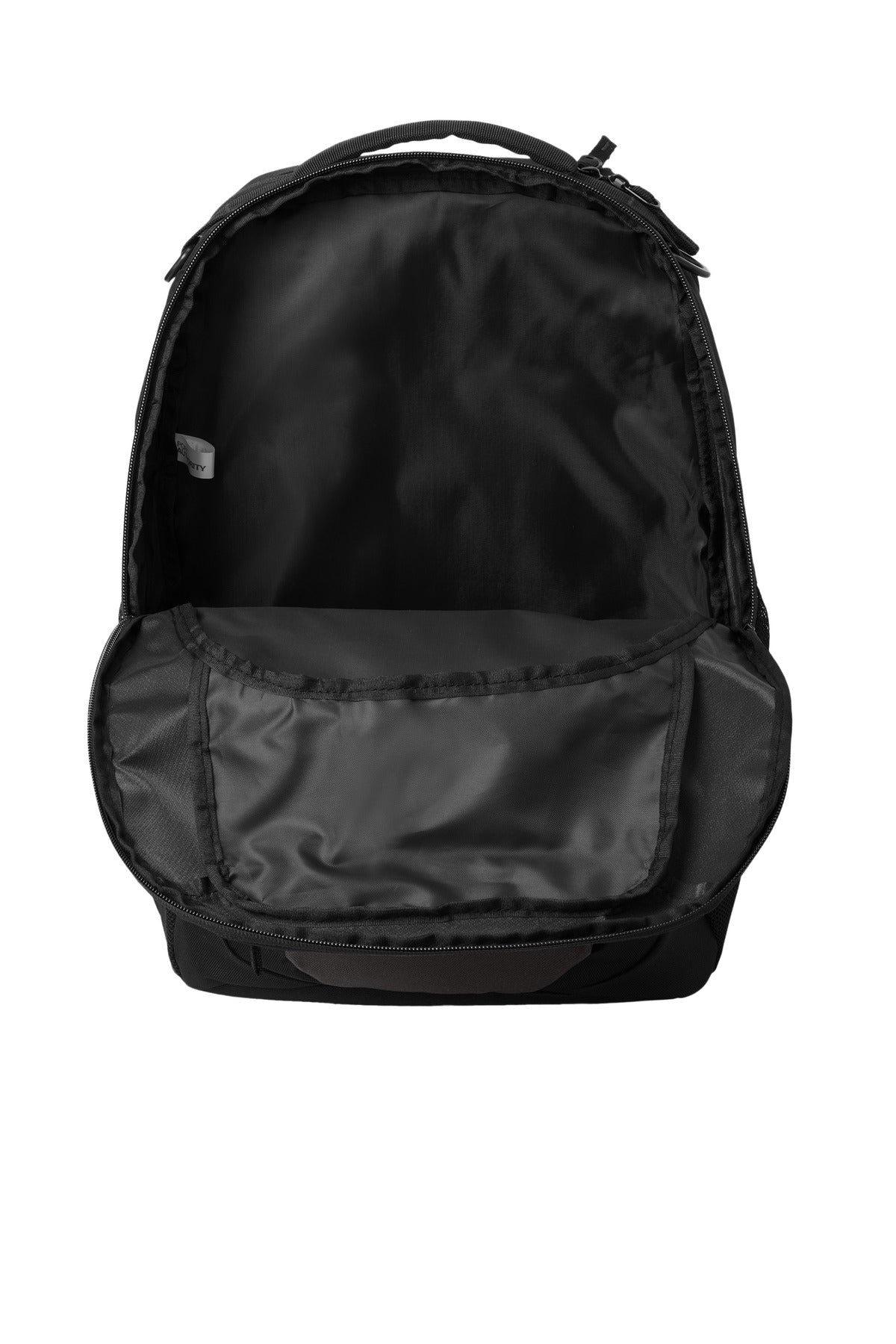 Inside View of DkChar/Blk Port Authority Transport Backpack BG232