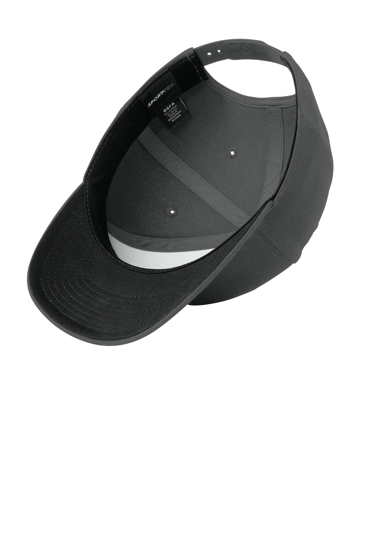 Inside View of Graphite Sport-Tek YP Classics Curve Bill Snapback Cap. STC43
