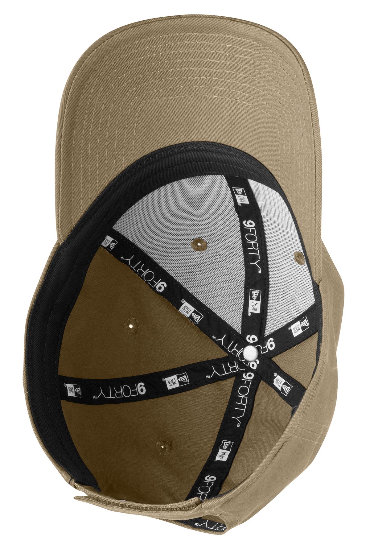 Inside View of Khaki New Era - Adjustable Structured Cap. NE200