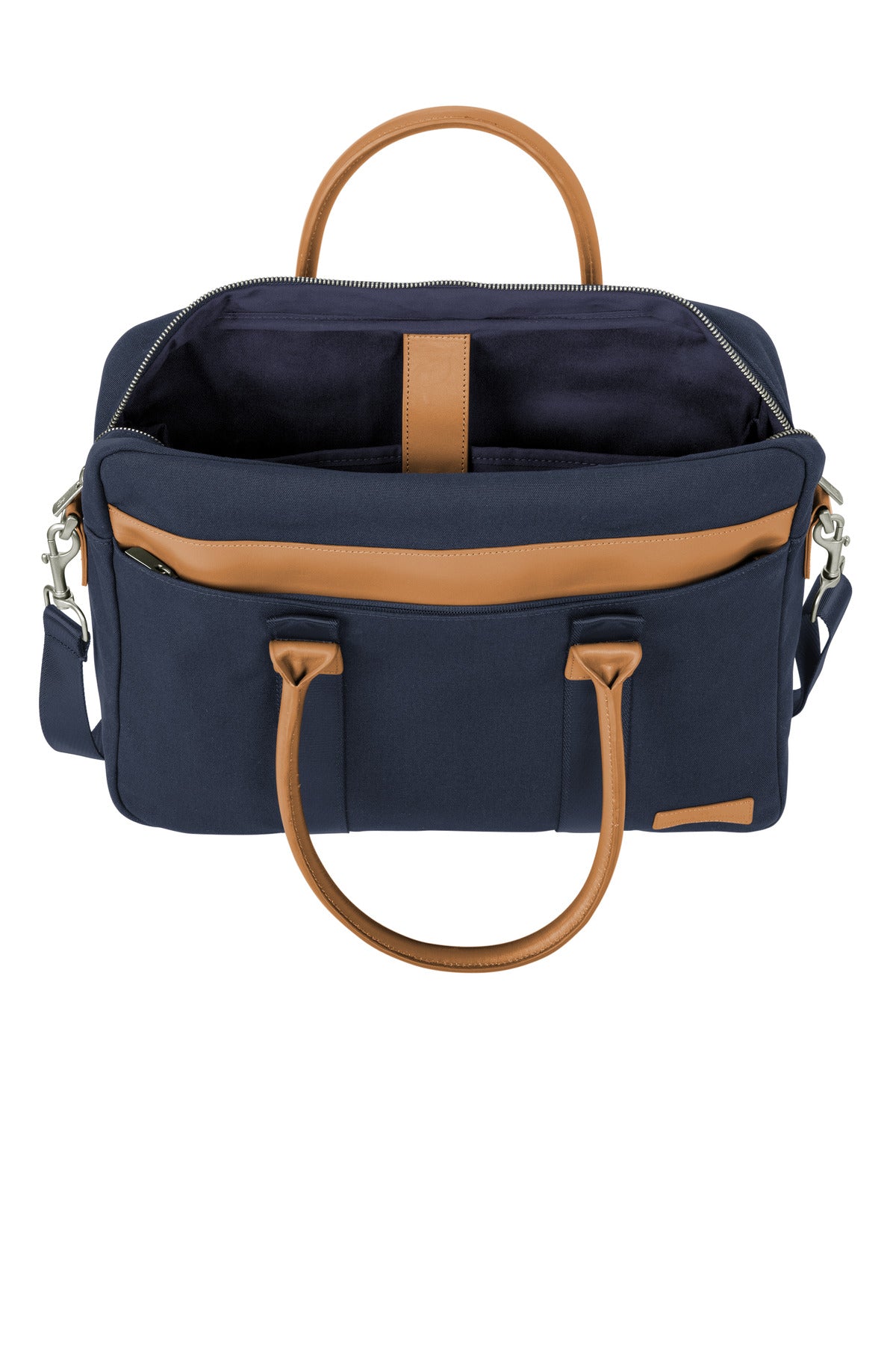 Inside View of NavyBlazer Brooks Brothers Wells Briefcase BB18830