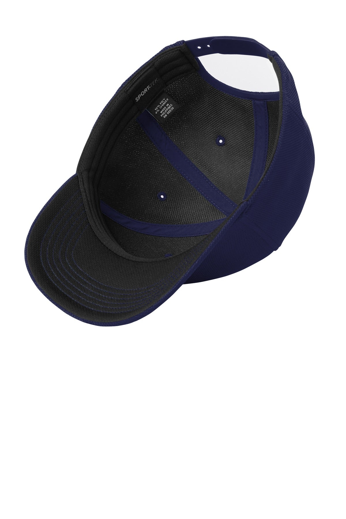 Inside View of True Navy Sport-Tek Action Snapback Cap. STC50