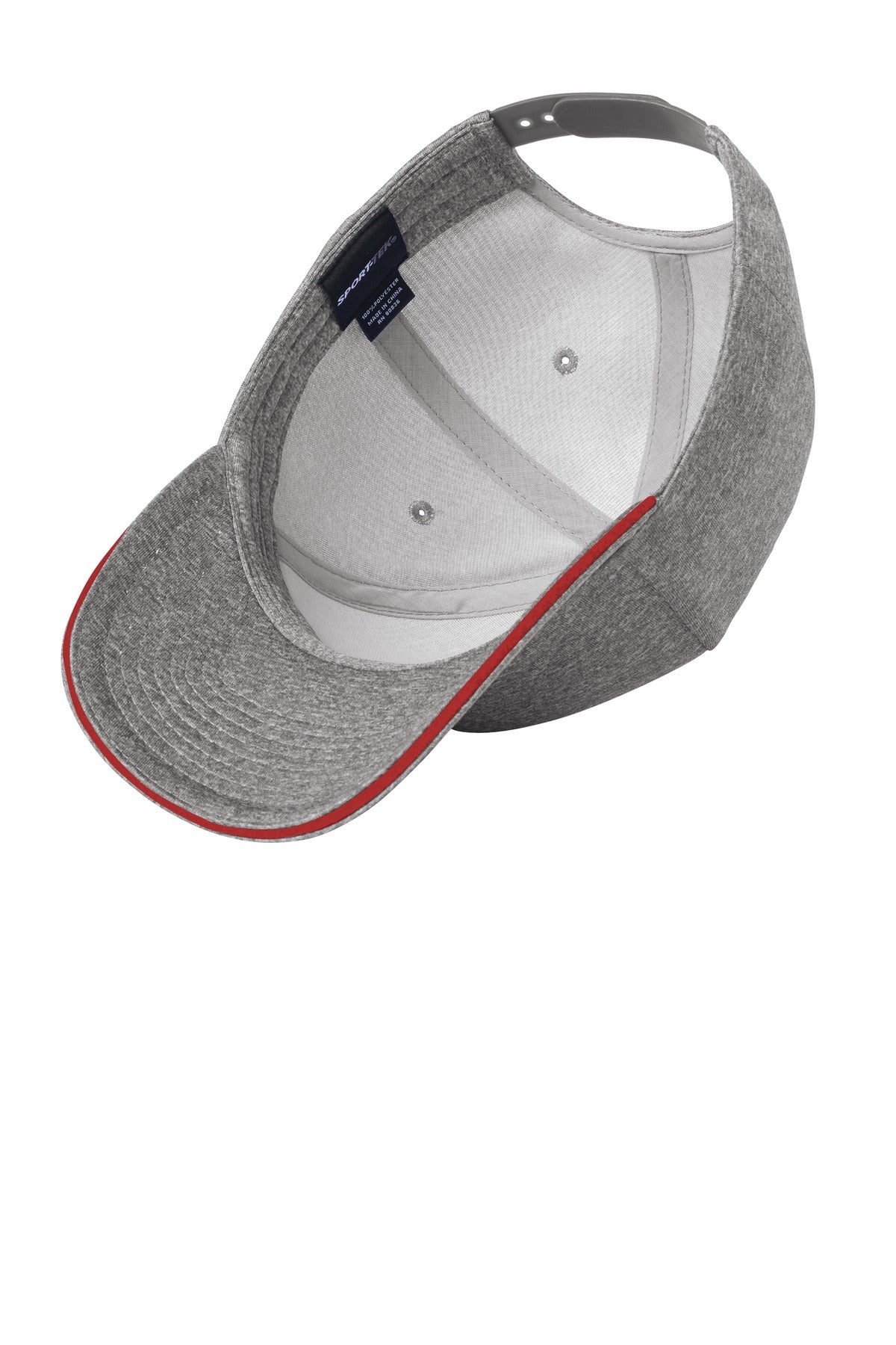 Inside View of VH/True Red Sport-Tek Contender Snapback Cap. STC44