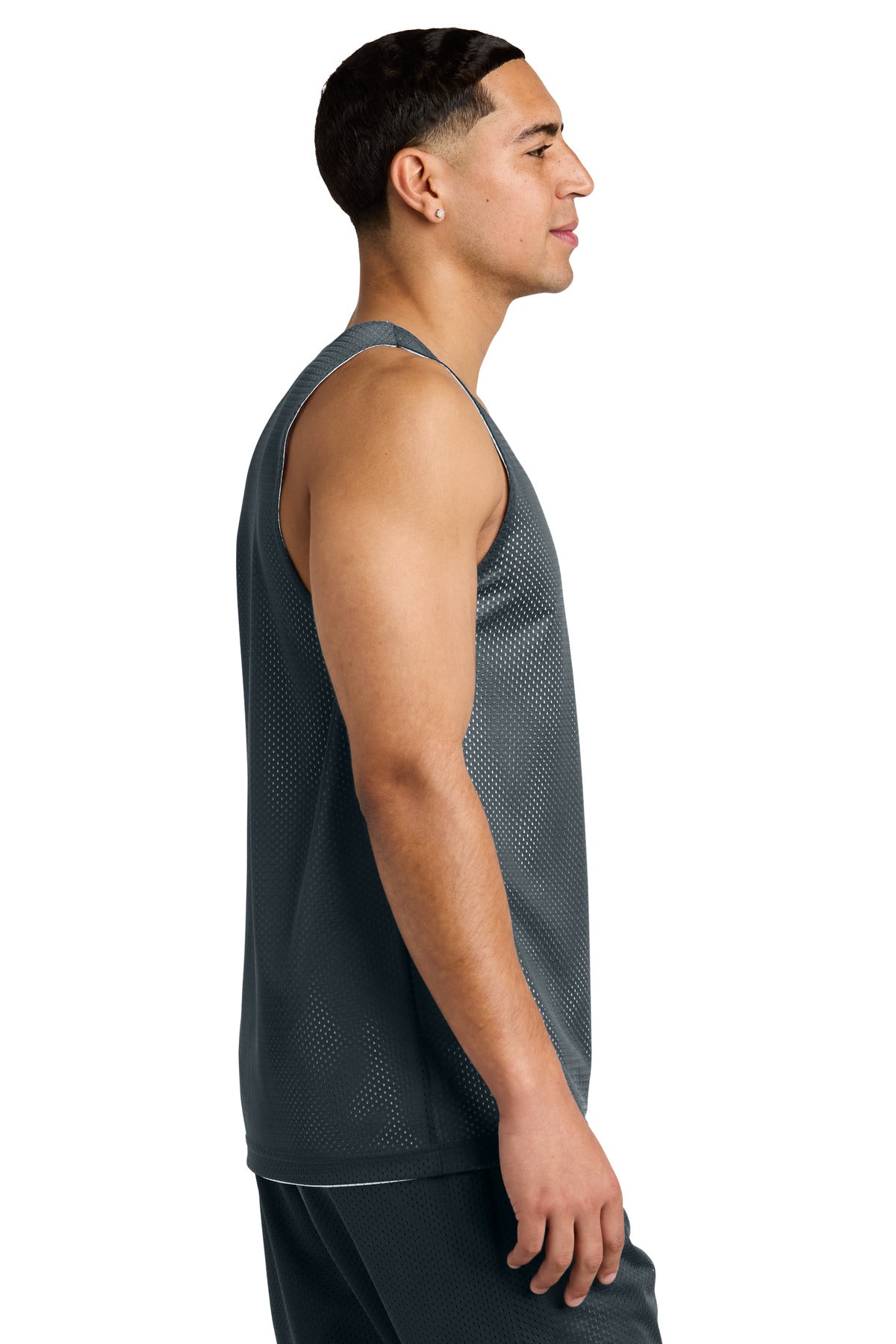IrGy/White Sport-Tek PosiCharge Reversible Mesh Tank ST5000