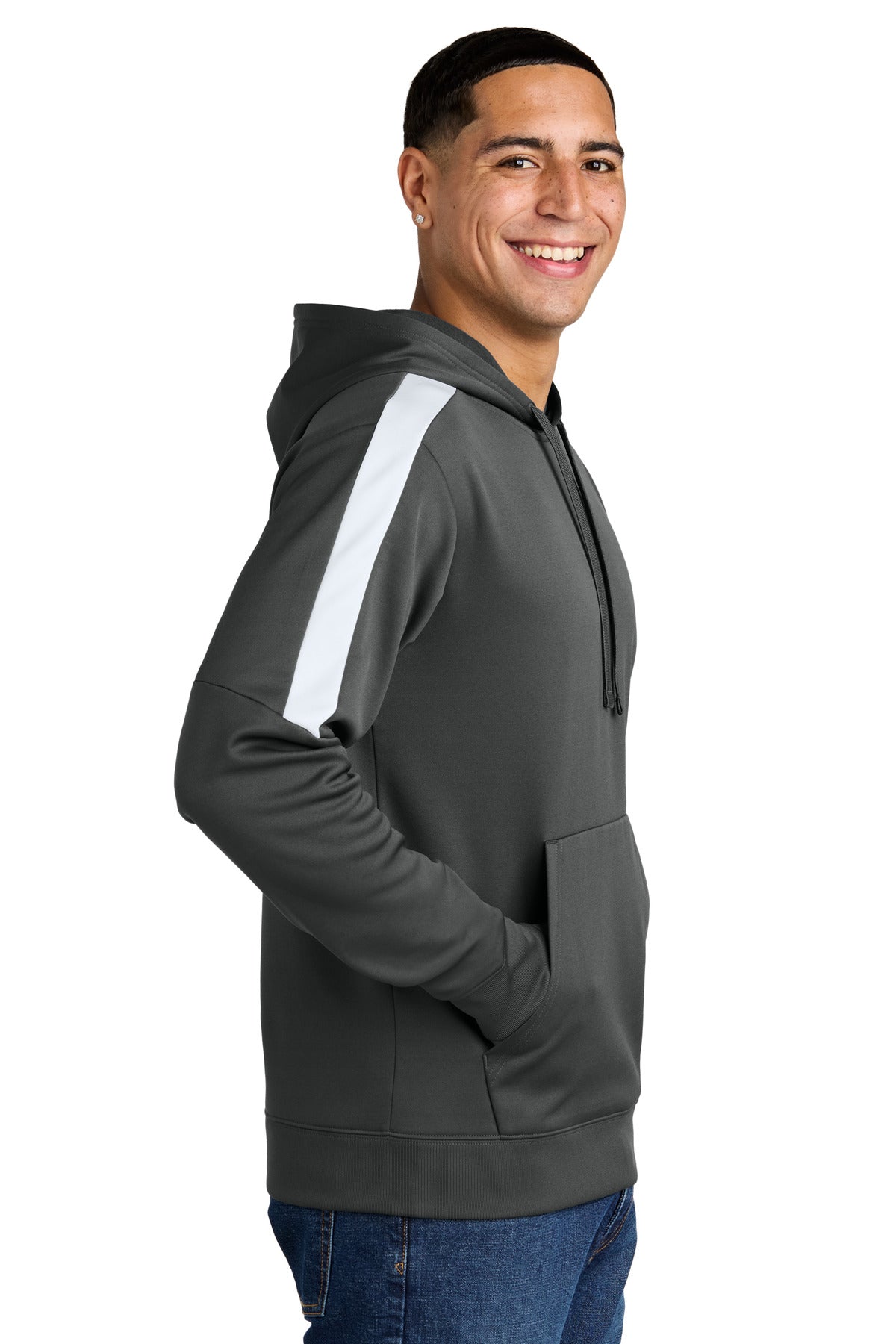 IrGy/White Sport-Tek Sport-Wick Fleece United Pullover Hoodie ST255