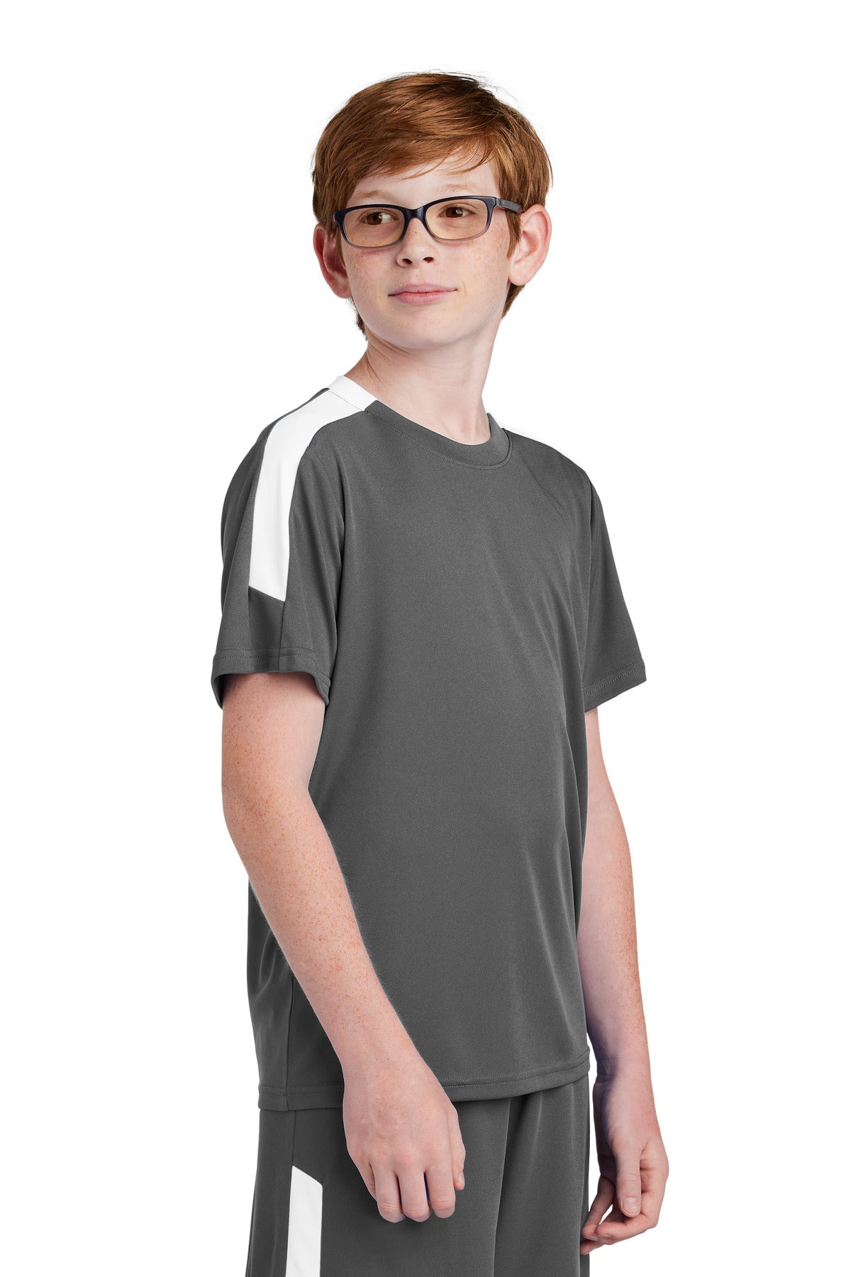 IrGy/White Sport-Tek Youth Competitor United Crew YST100