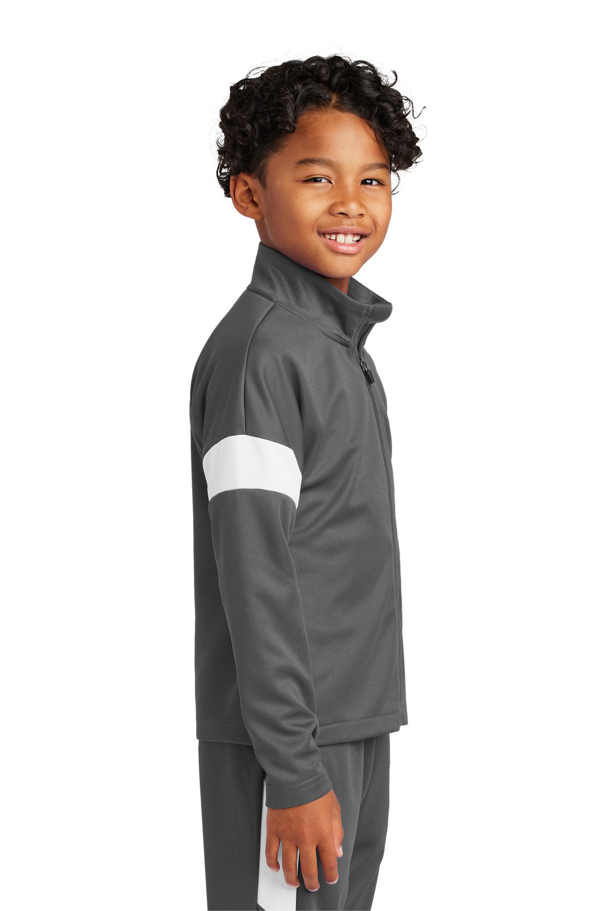 IrGy/White Sport-Tek Youth Travel Full-Zip Jacket YST800