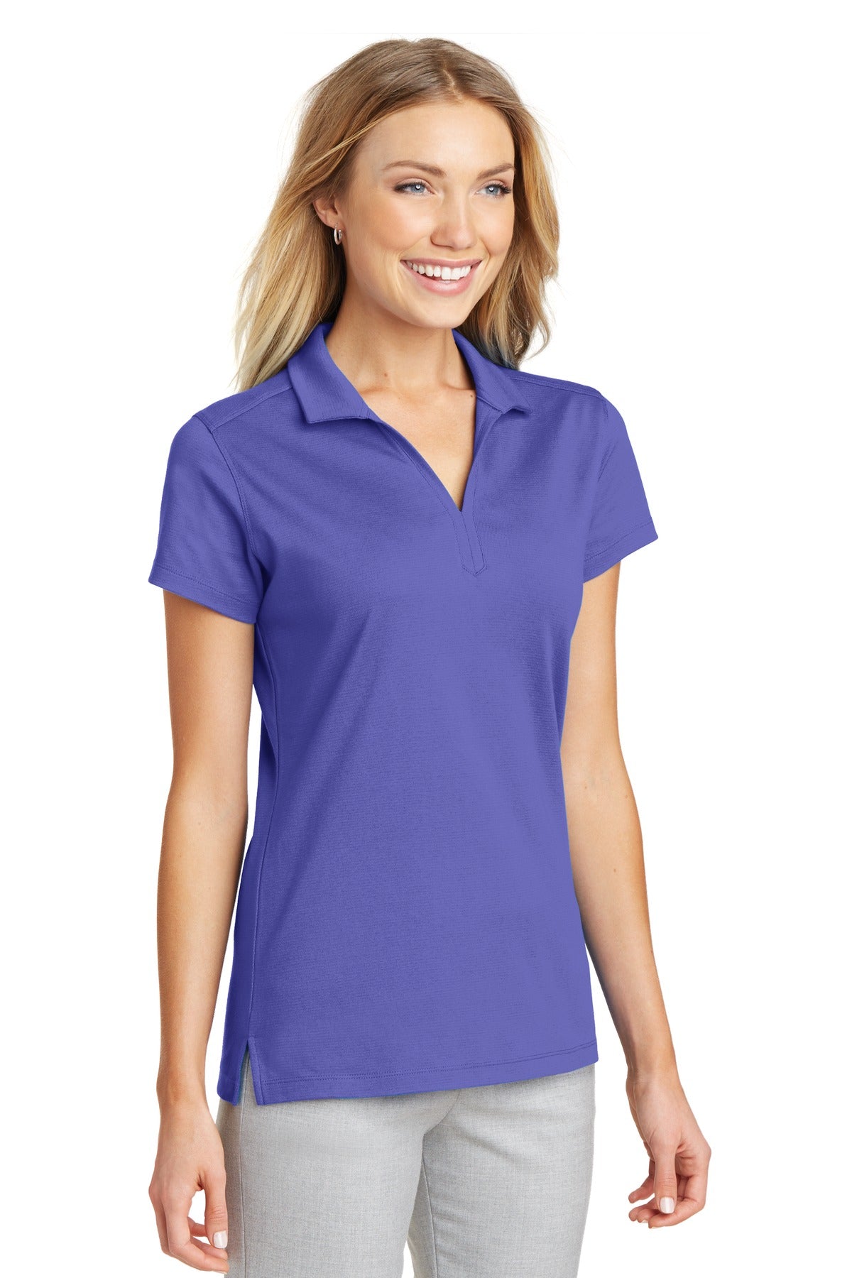Iris Blue Port Authority Women's Rapid Dry Mesh Polo. L573
