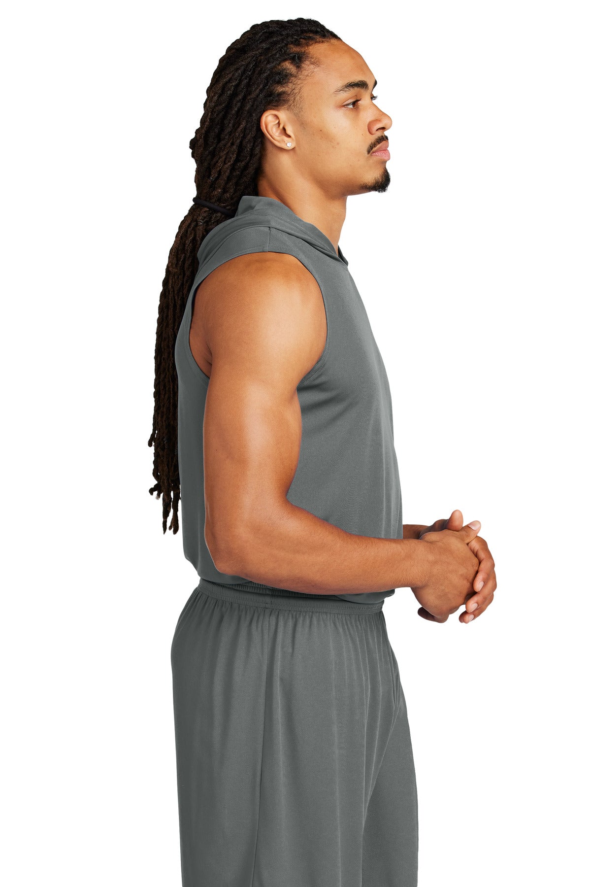 IronGrey Sport-Tek Competitor Sleeveless Hoodie ST352H
