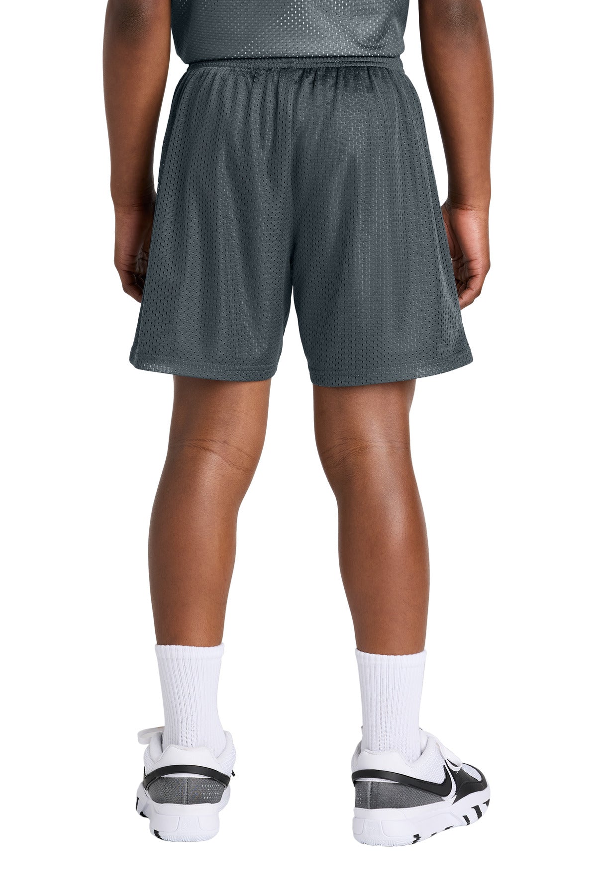IronGrey Sport-Tek Youth PosiCharge Mesh 5" Short YST5100