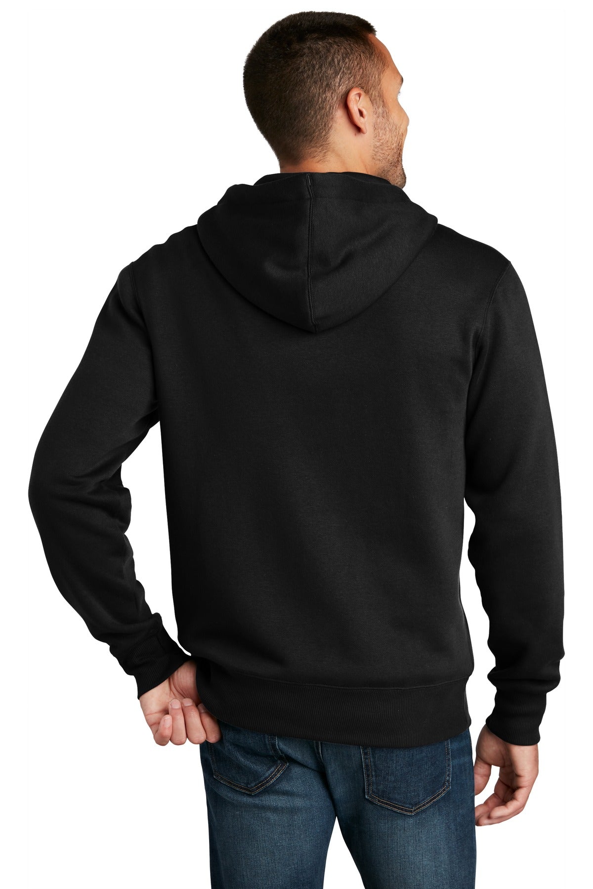 Jet Black District Perfect Weight Fleece Full-Zip Hoodie DT1103