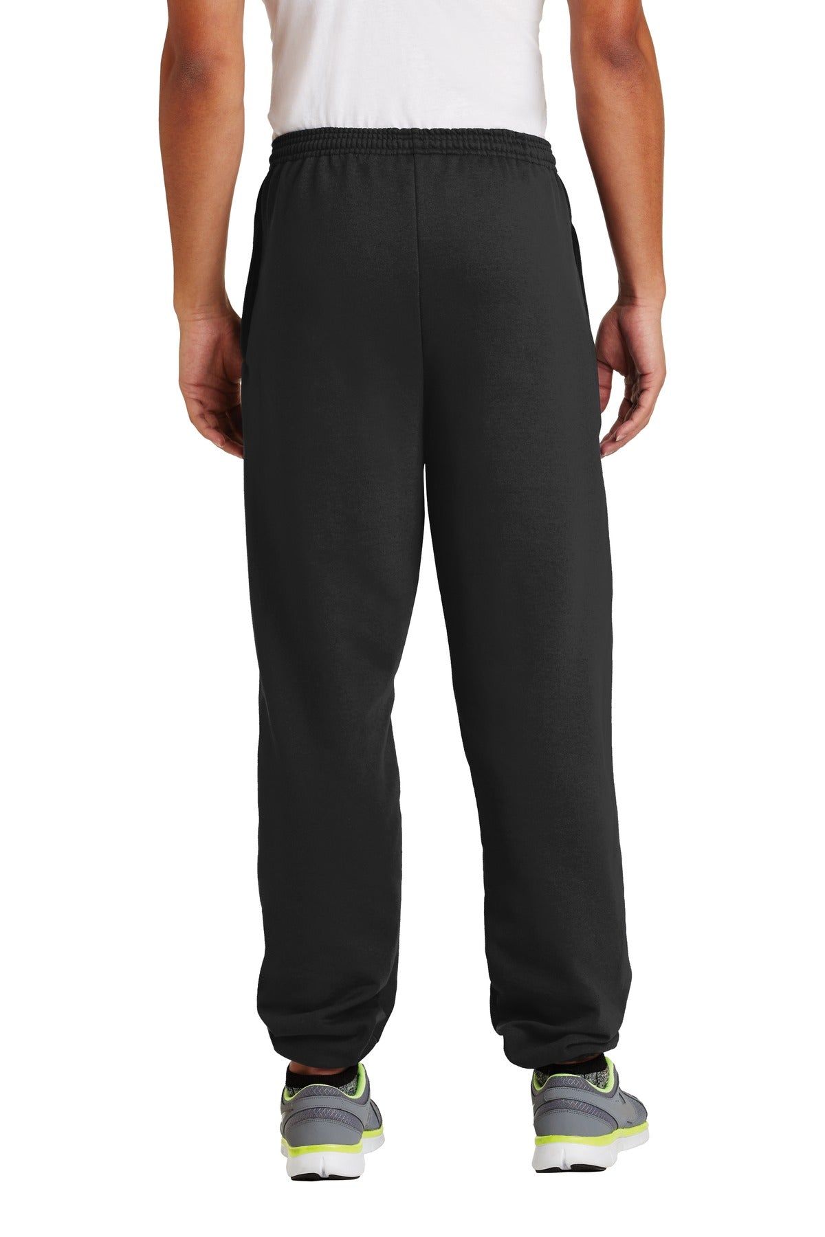 Jet Black Port & Company - Essential Fleece Sweatpant with Pockets. PC90P