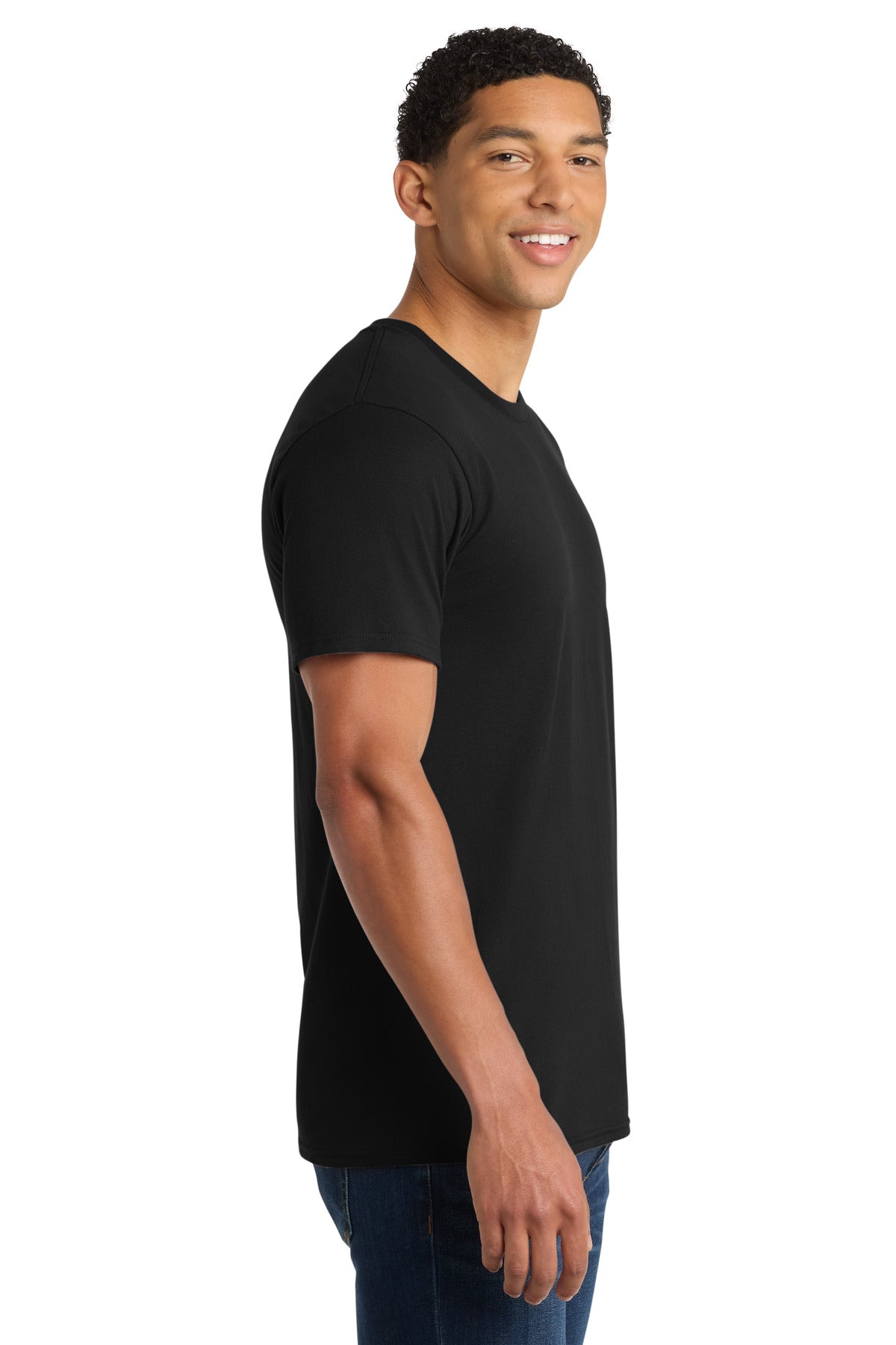 Jet Black Port & Company - Ring Spun Cotton Tee. PC150