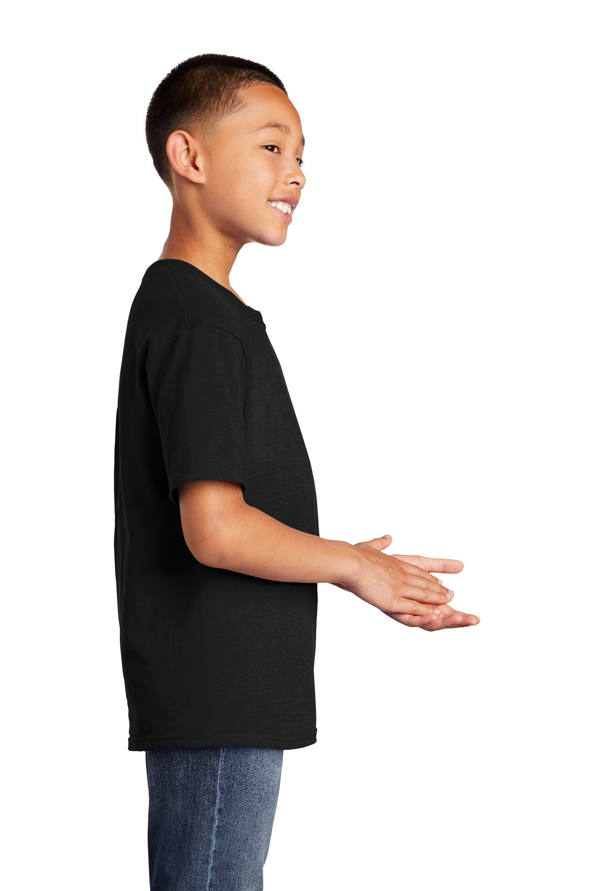 JetBlack Port & Company Youth Core Cotton DTG Tee PC54YDTG