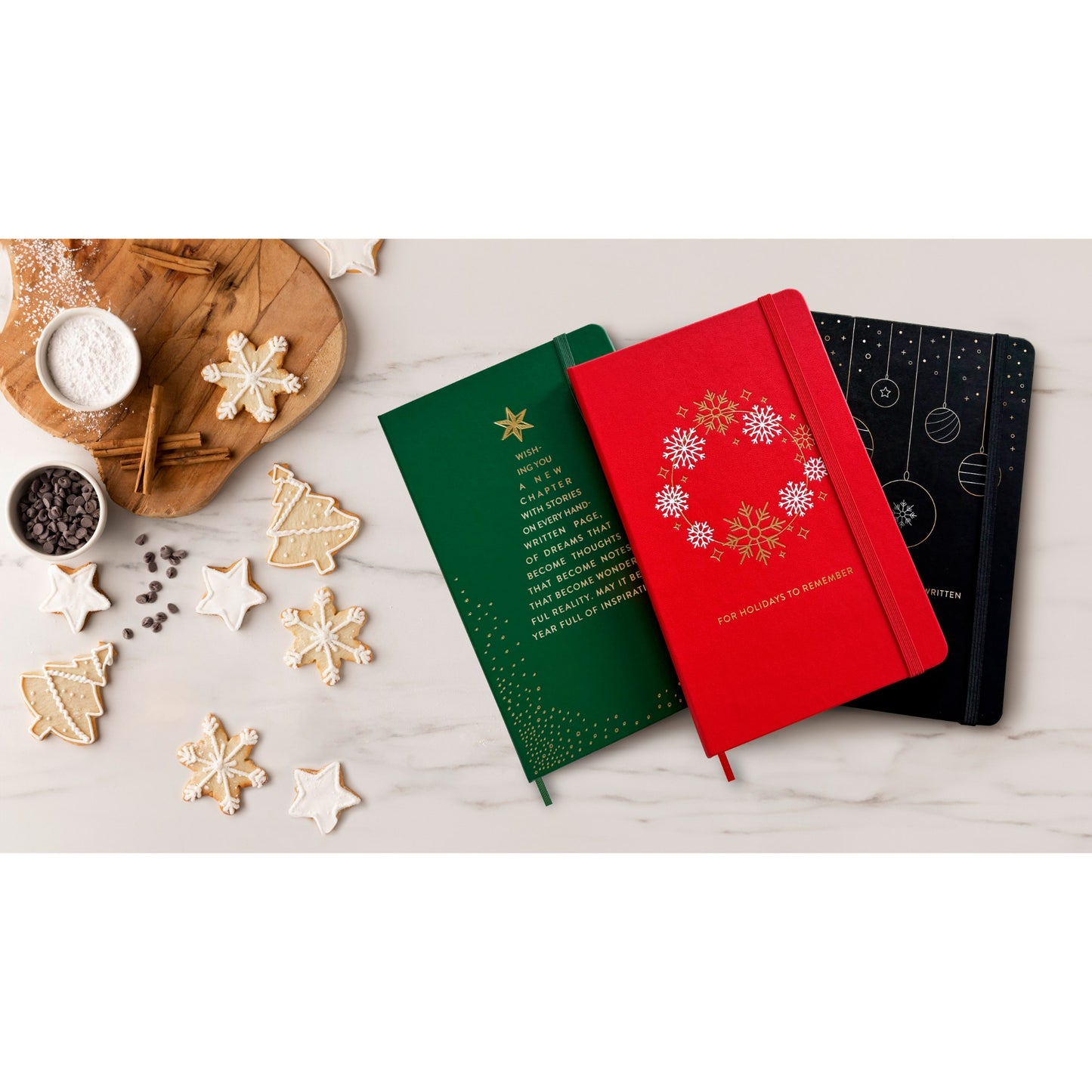 Black Moleskine® Hard Cover Holiday Notebook Gift Set