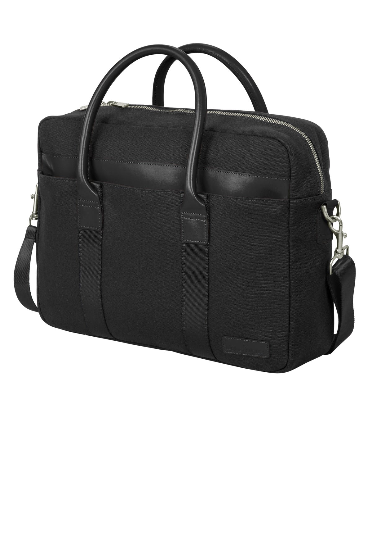 Left View of Black Brooks Brothers Wells Briefcase BB18830