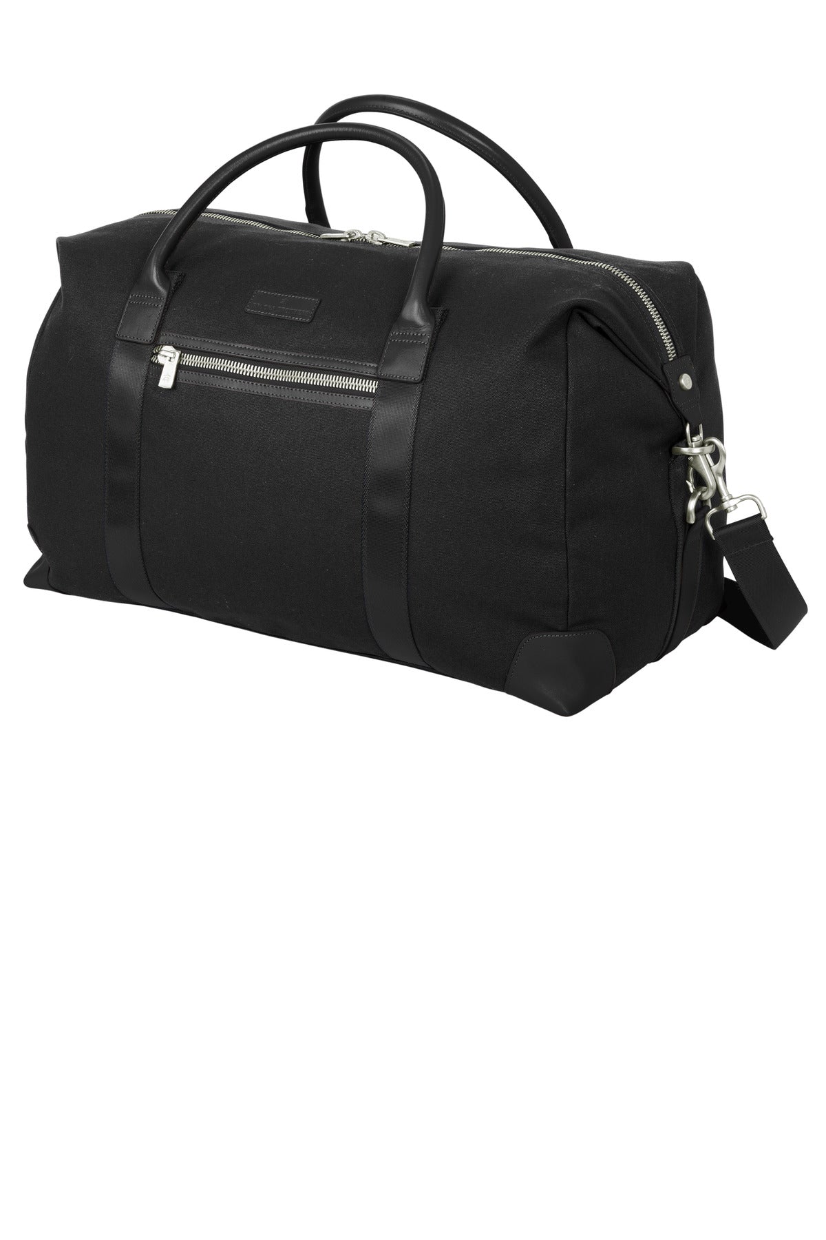 Left View of Black Brooks Brothers Wells Duffel BB18880
