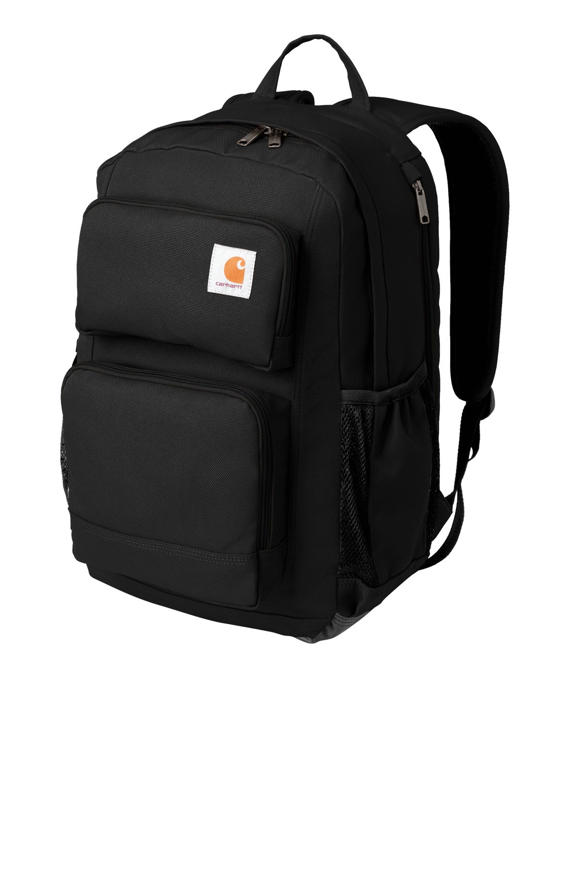 Left View of Black Carhartt 28L Foundry Series Dual-Compartment Backpack CTB0000486