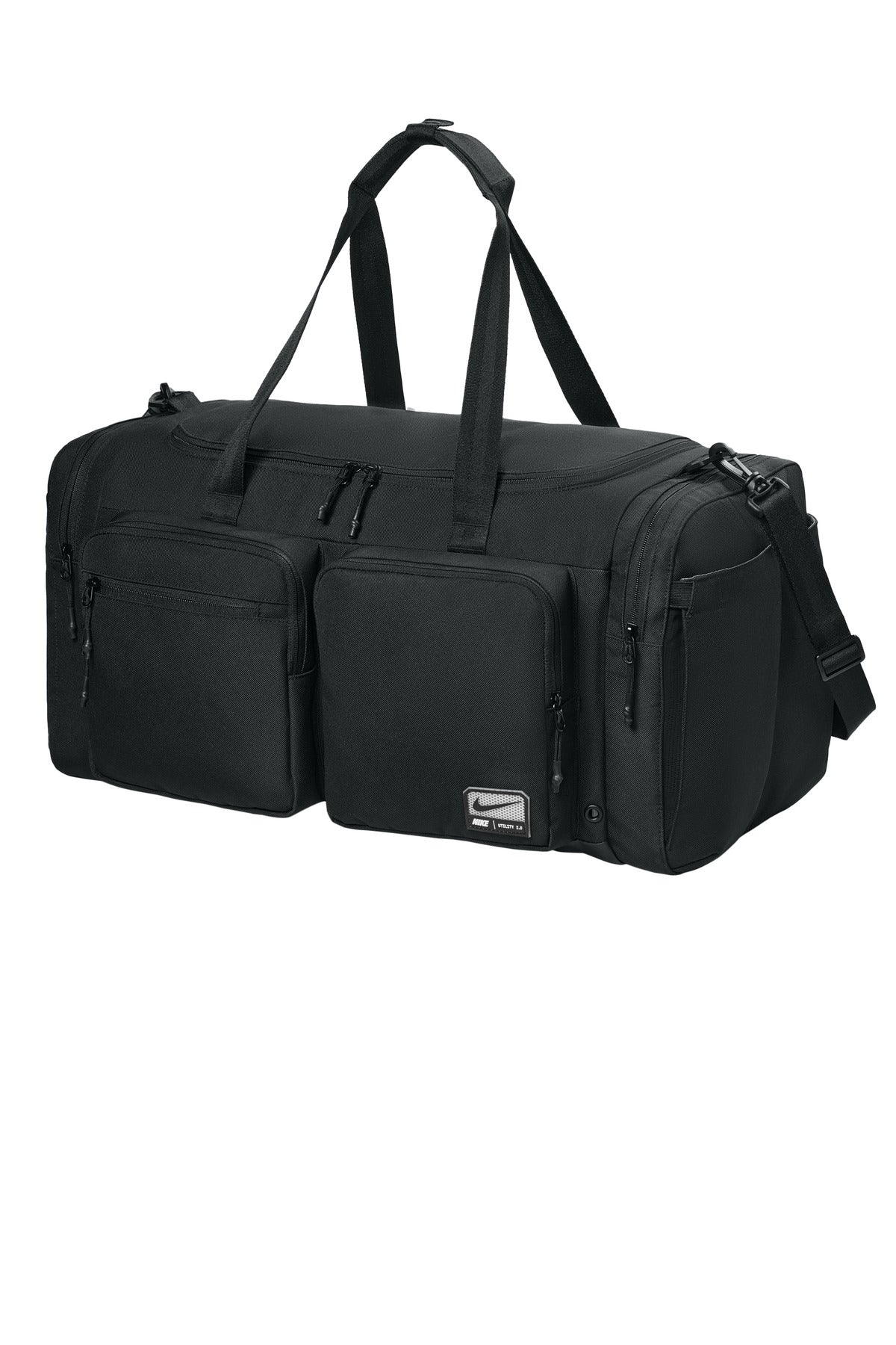 Left View of Black Nike Utility Duffel 2.0 NKFN4208