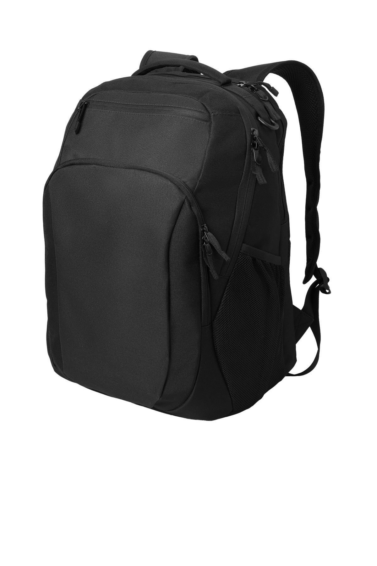 Left View of Black Port Authority Transport Backpack BG232