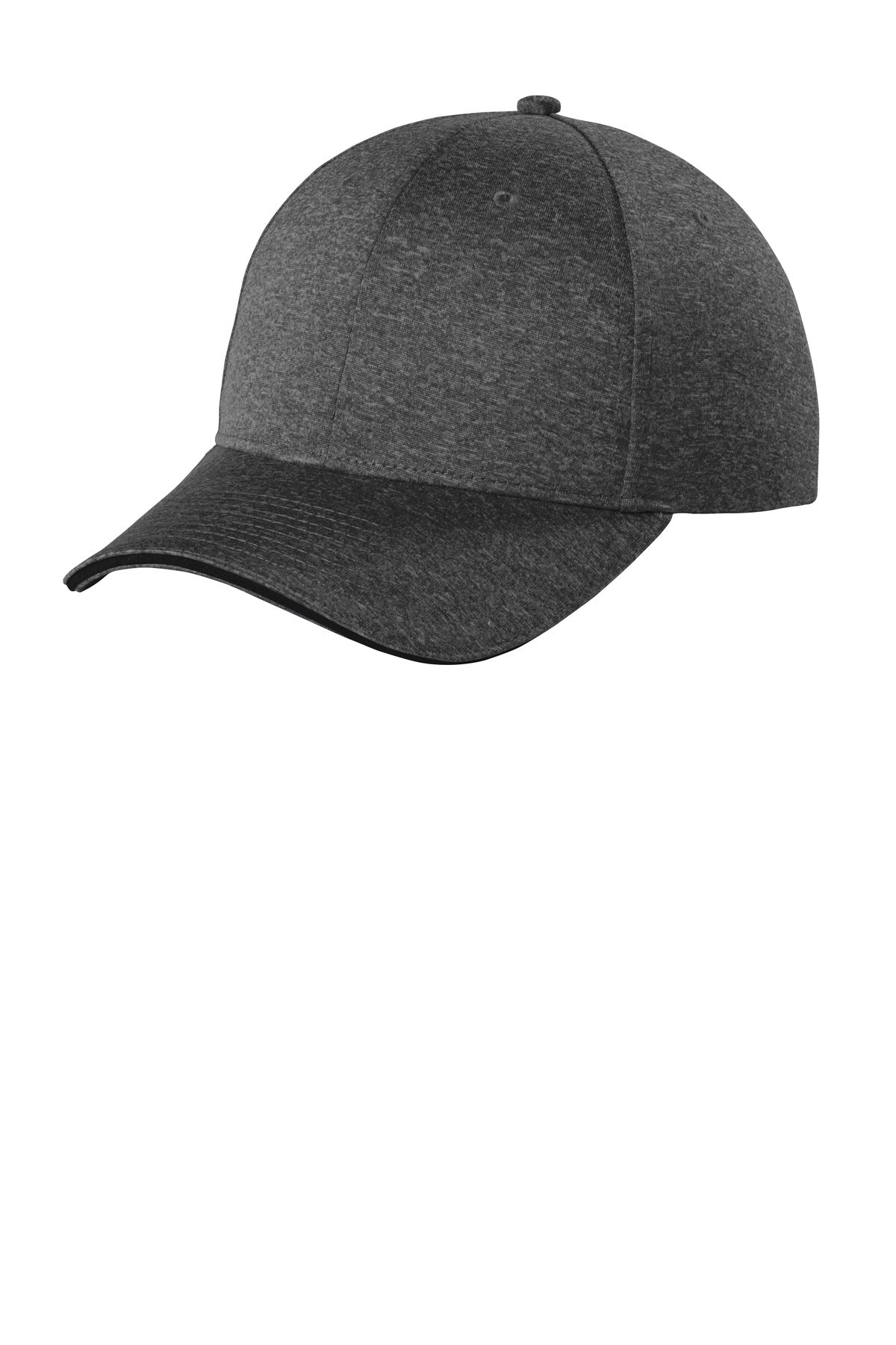 Left View of Graph He/Black Sport-Tek Contender Snapback Cap. STC44