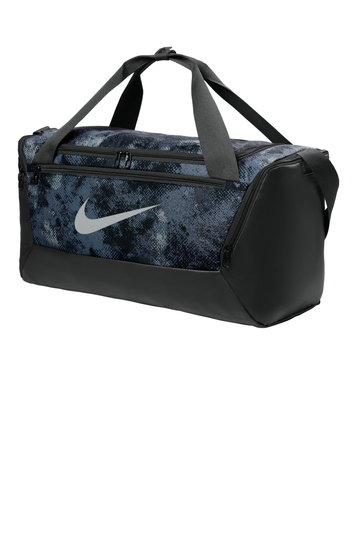 Left View of IronGrey LIMITED EDITION Nike Brasilia Camo Duffel NKFZ2610