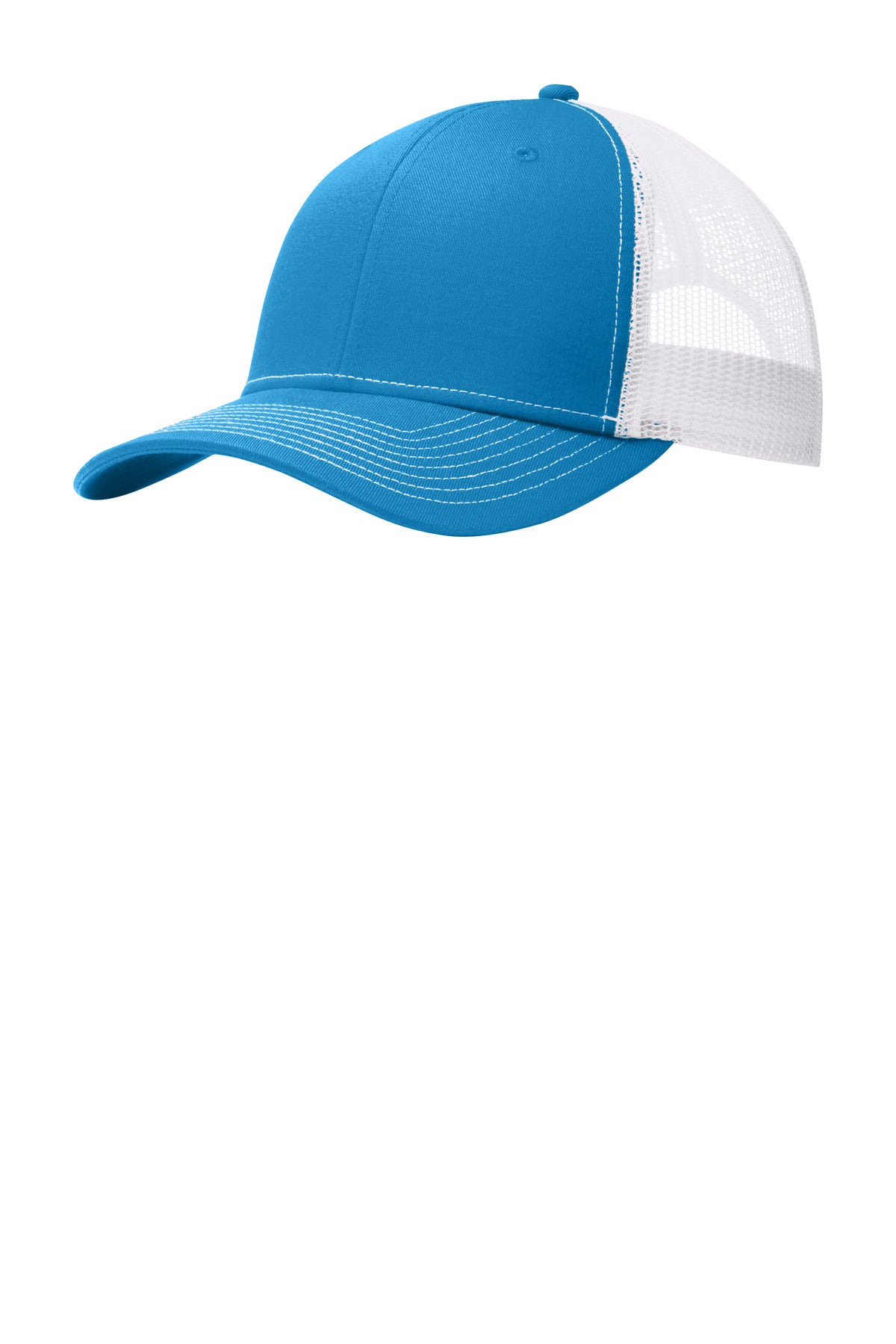 Left View of ParcelB/Wh Port Authority Snapback Trucker Cap. C112
