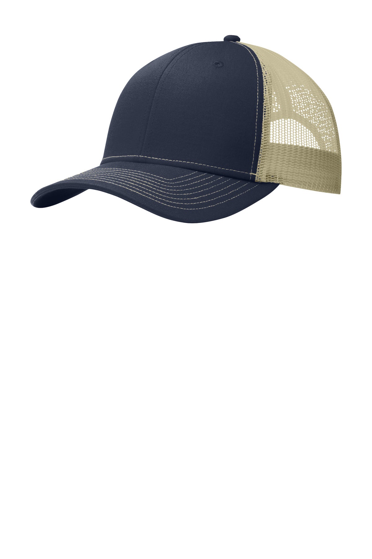 Left View of RcNvy/TKhk Port Authority Snapback Trucker Cap. C112
