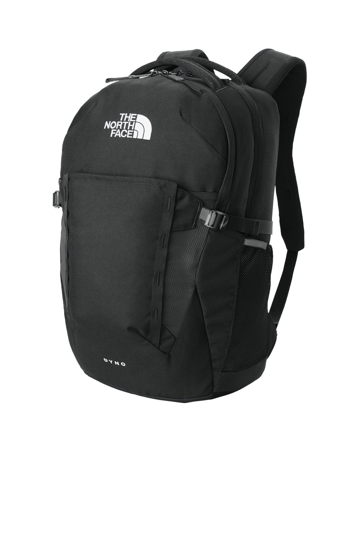 Left View of TNF Black The North Face Dyno Backpack. NF0A52S7