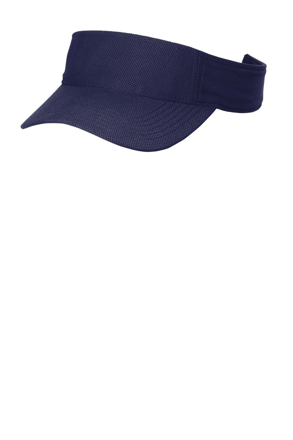 Left View of True Navy Sport-Tek Action Visor. STC51