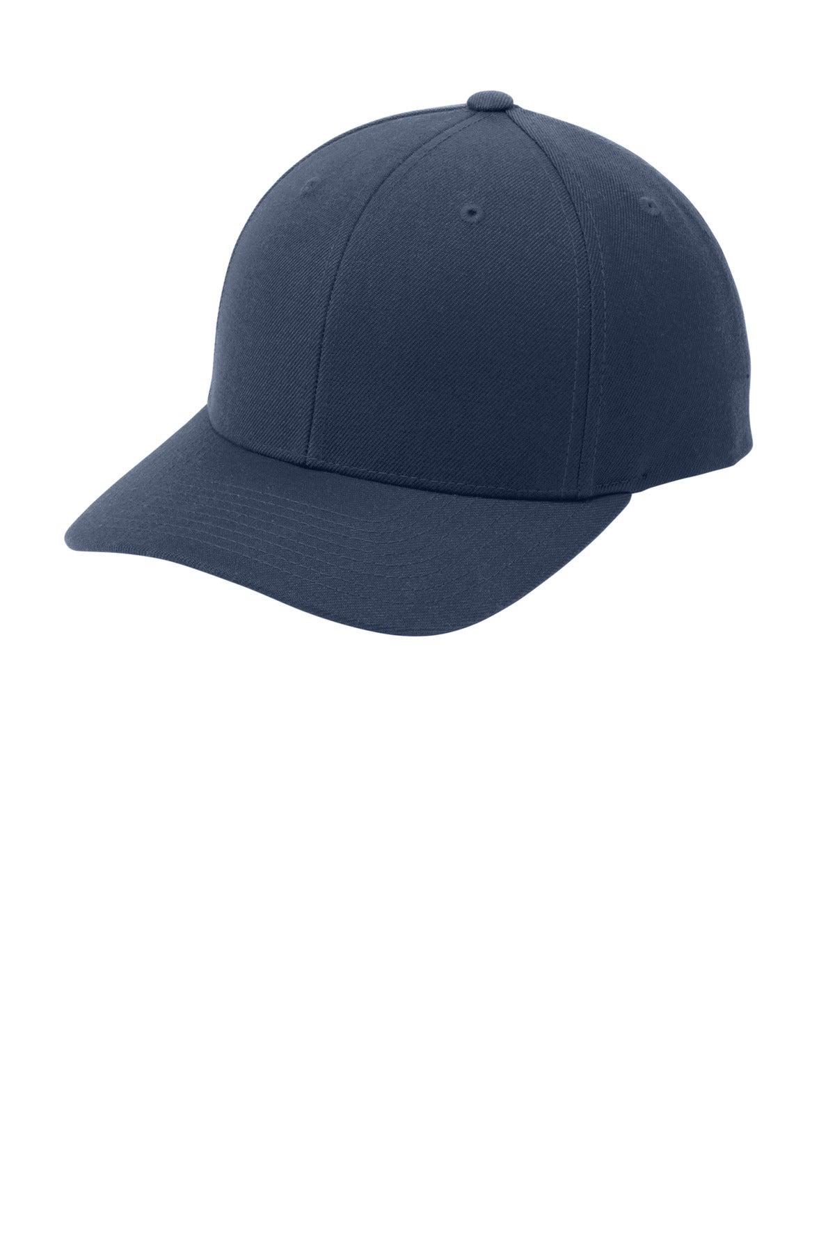 Left View of True Navy Sport-Tek YP Classics Curve Bill Snapback Cap. STC43
