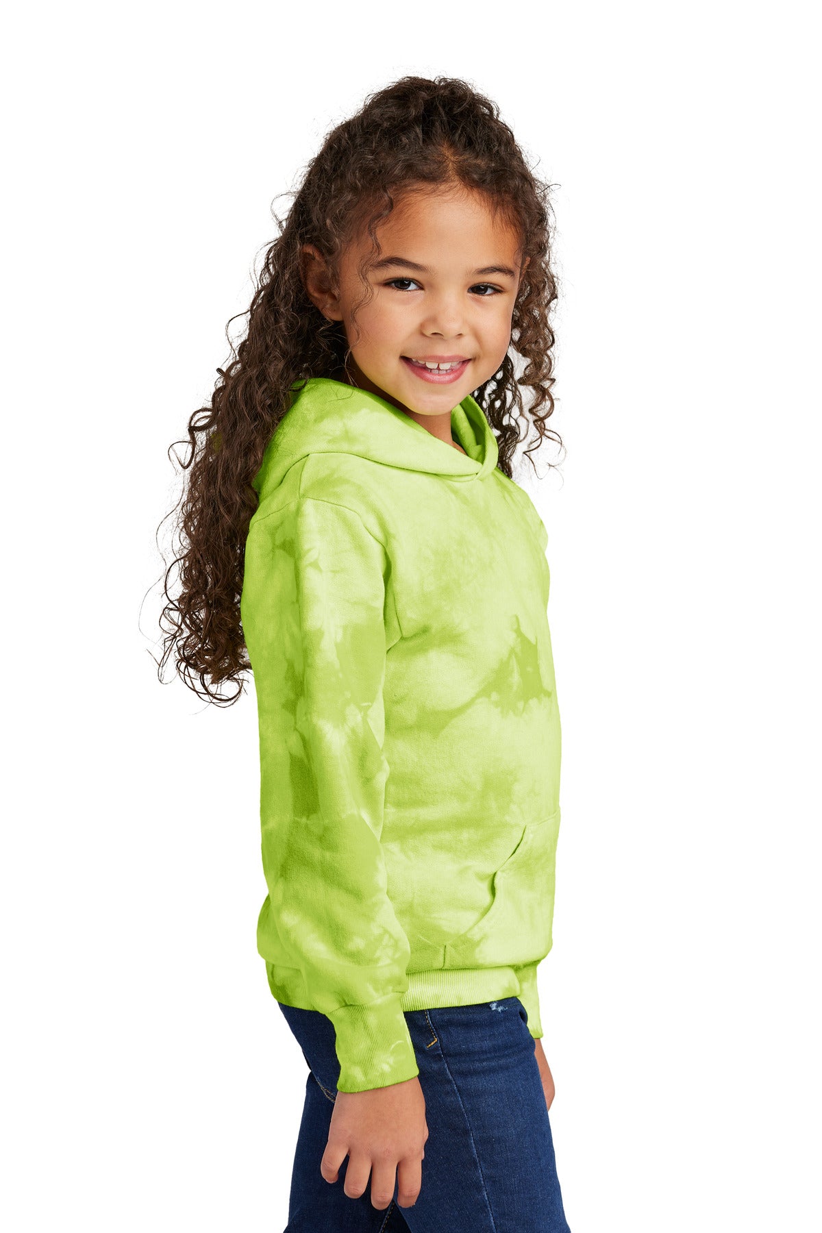 LemonLime Port & Company Youth Crystal Tie-Dye Pullover Hoodie PC144Y