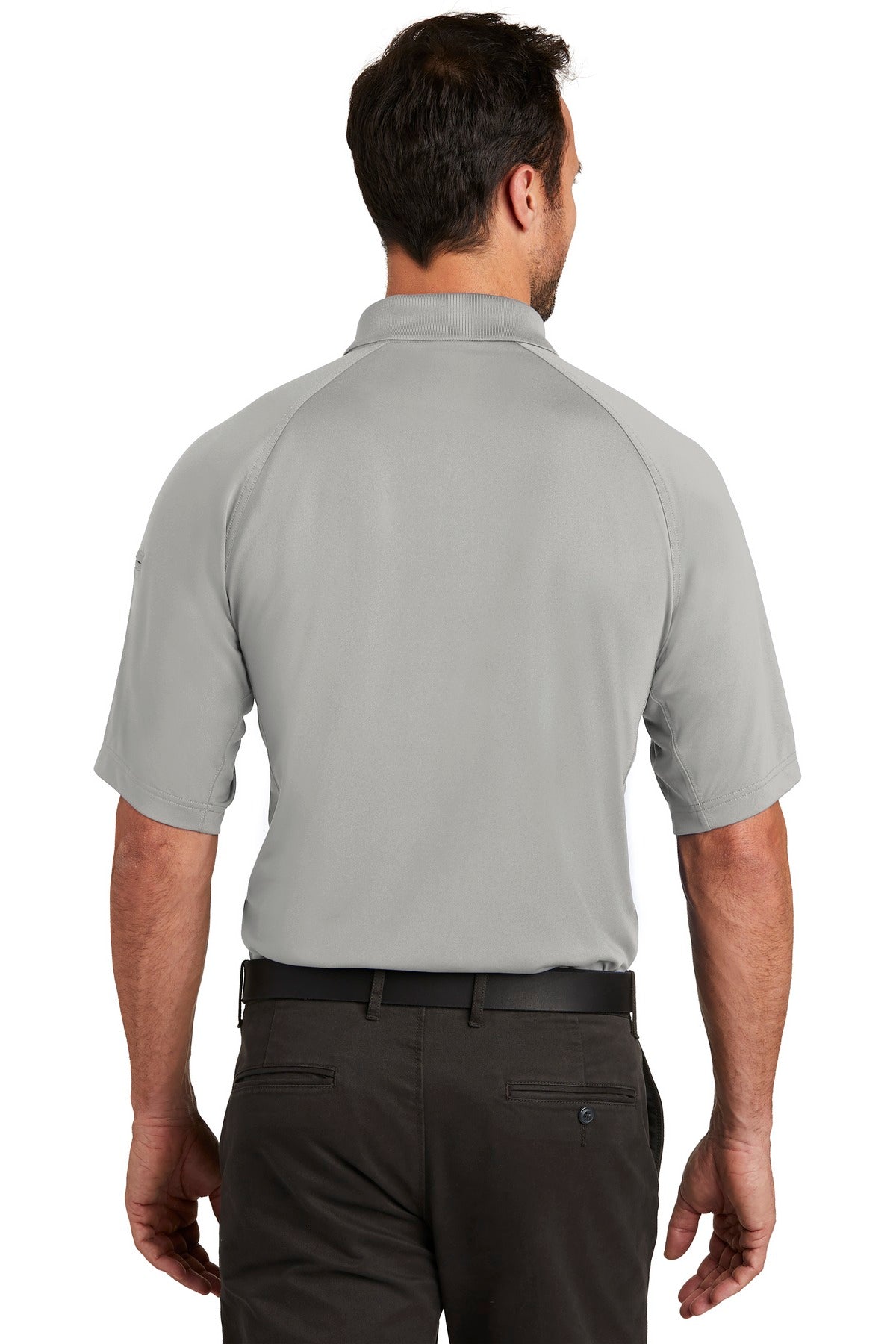 Light Grey CornerStone Select Lightweight Snag-Proof Tactical Polo. CS420
