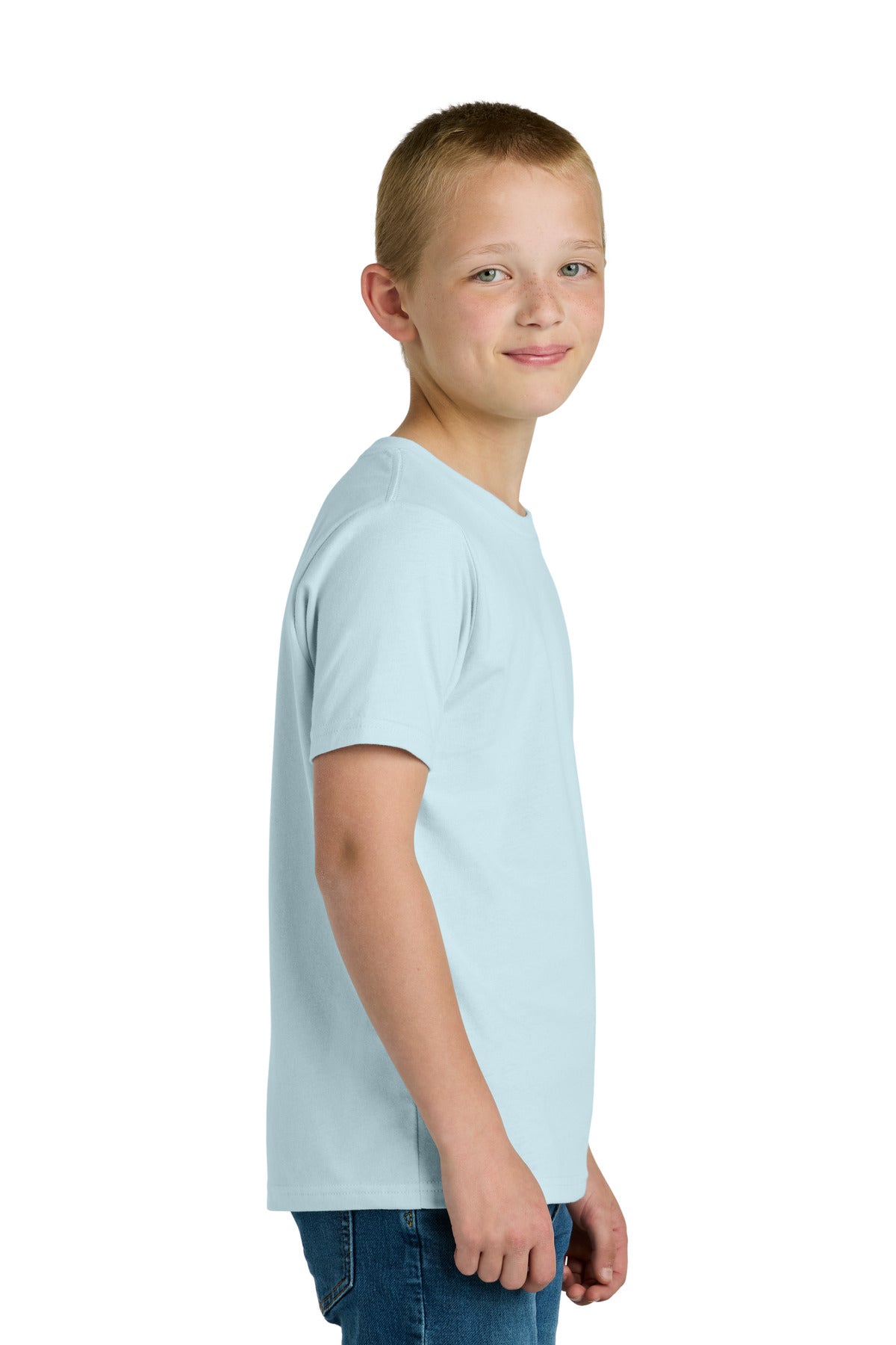 LightBlue Next Level Apparel Youth Cotton Tee NL3310
