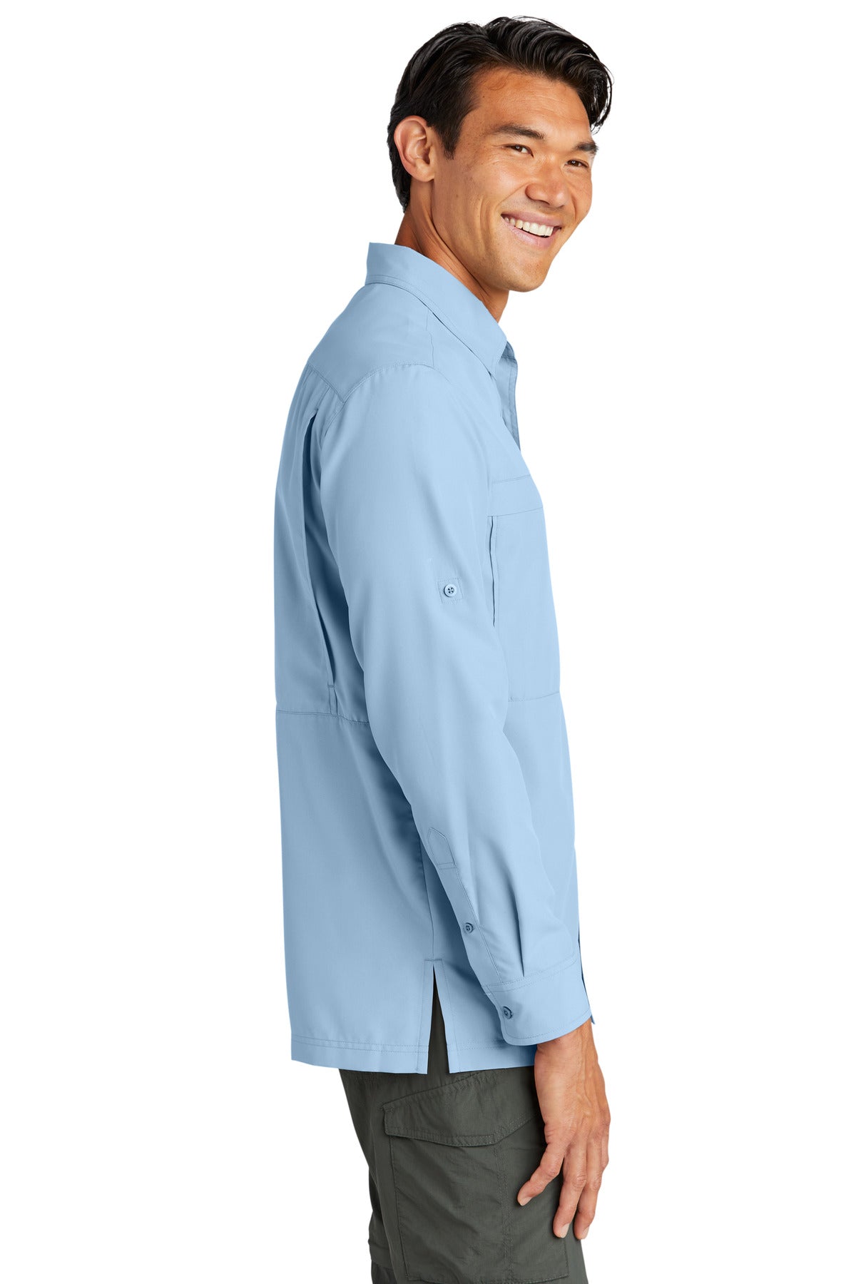LightBlue Port Authority Long Sleeve UV Daybreak Shirt W960