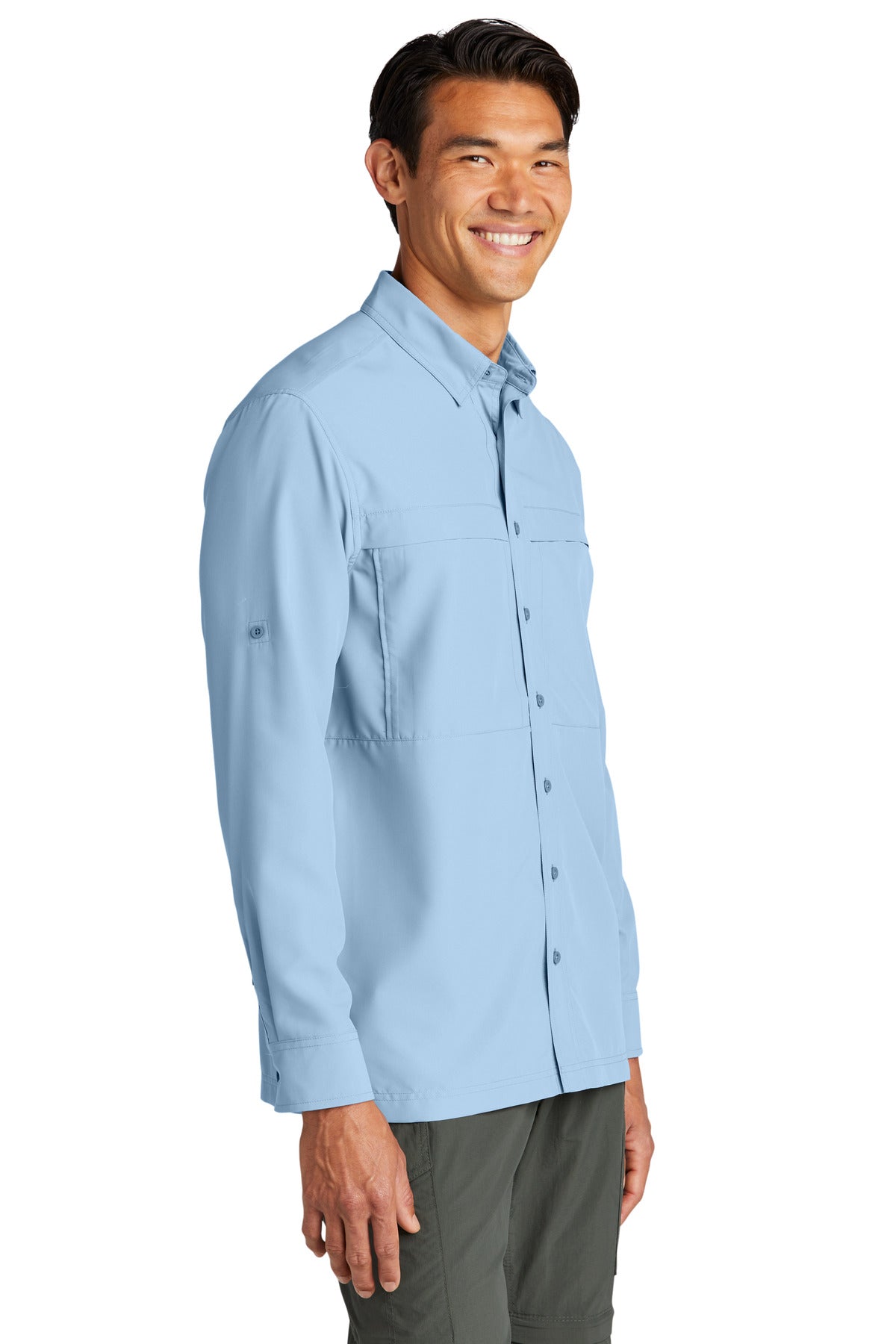 LightBlue Port Authority Long Sleeve UV Daybreak Shirt W960