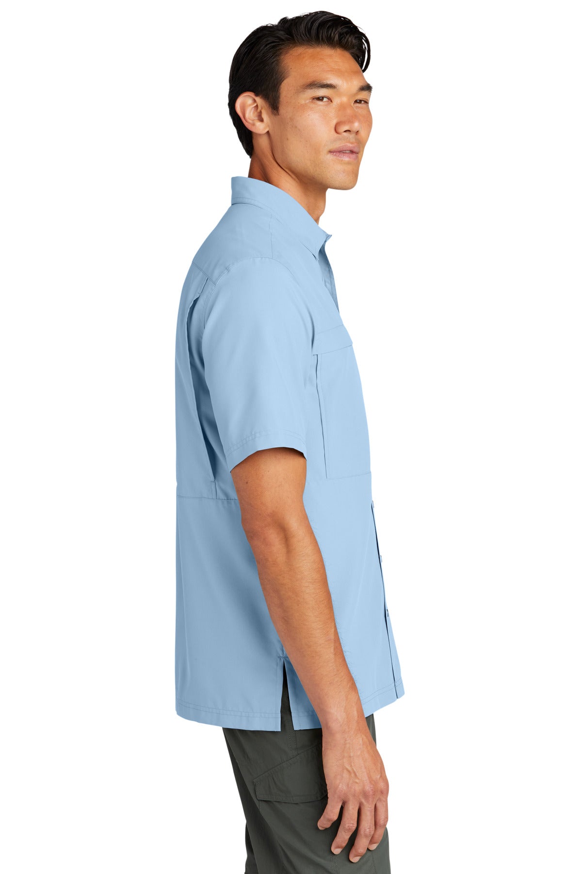 LightBlue Port Authority Short Sleeve UV Daybreak Shirt W961
