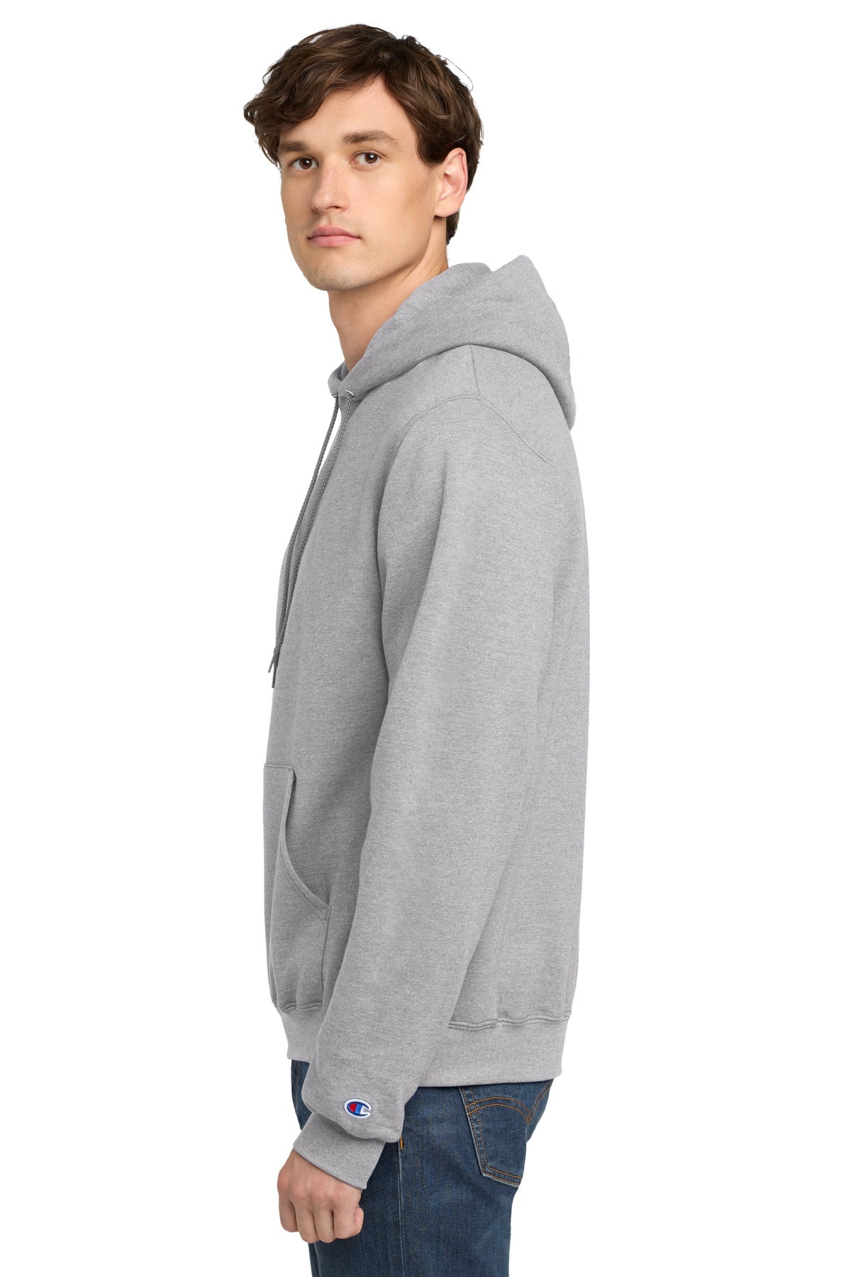 LightSteel Champion Powerblend Pullover Hoodie. S700