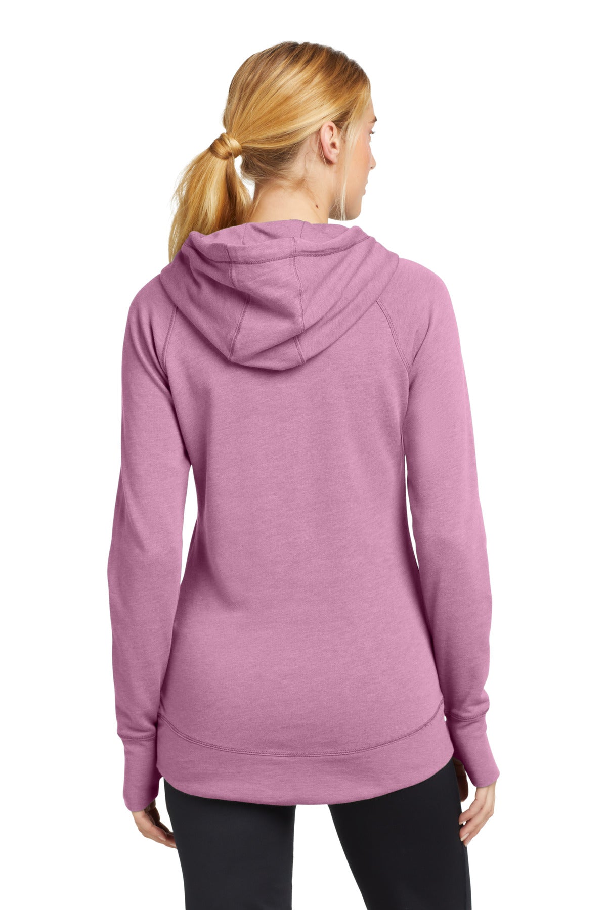 Lilac Hthr New Era Women's Tri-Blend Fleece Pullover Hoodie. LNEA510